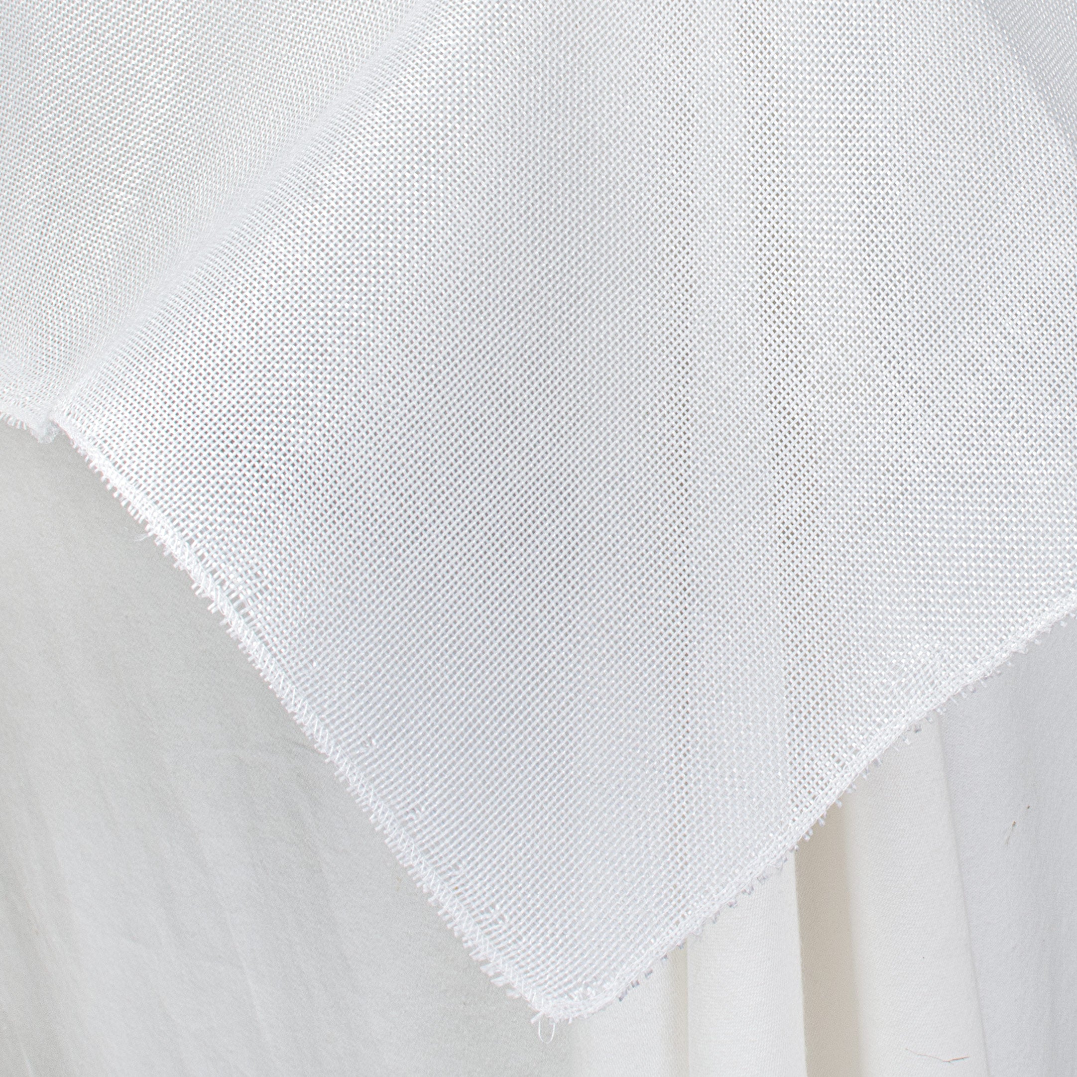 56" Square Faux Jute Table Topper: White Lifestyle Photo