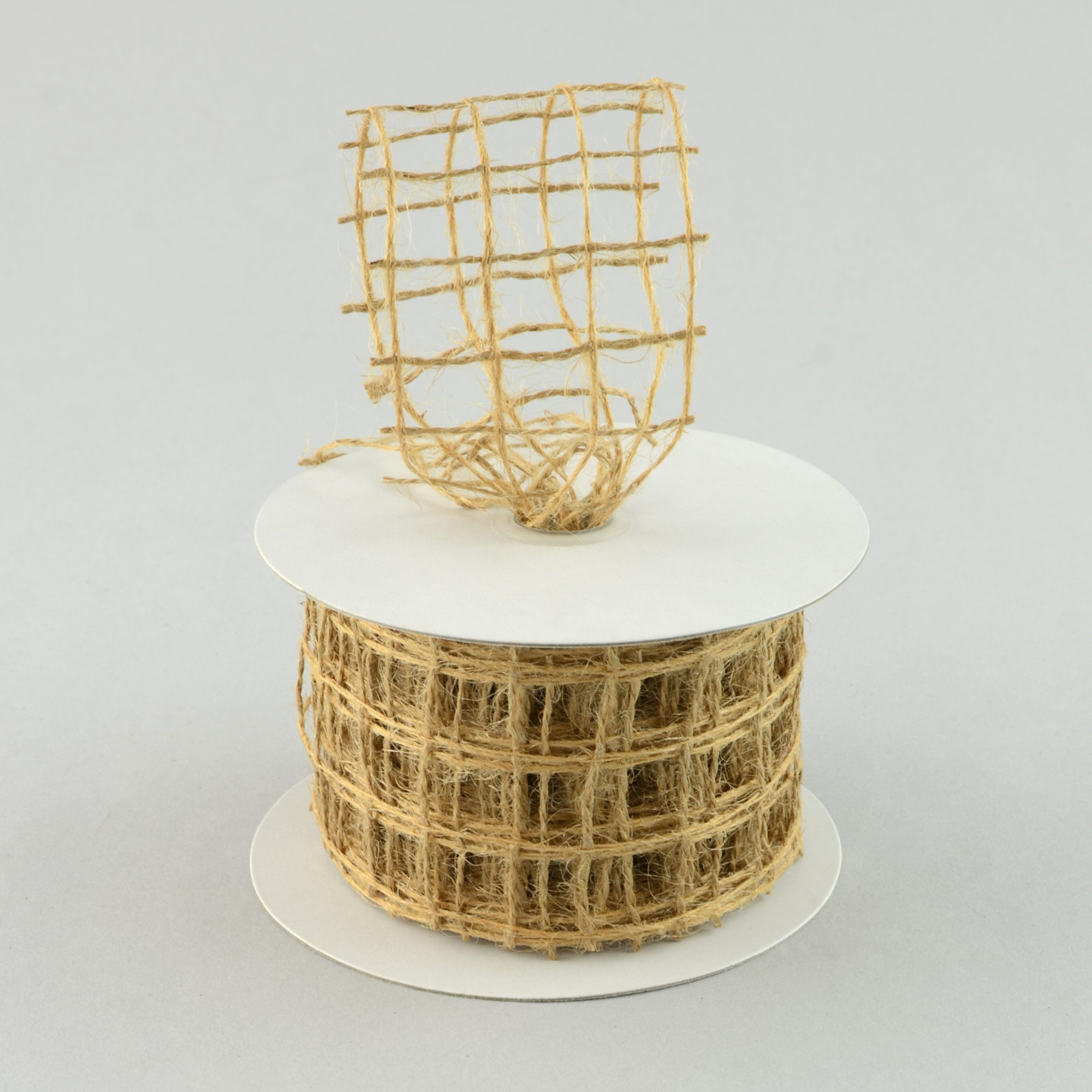 2.5" Square Net Natural Jute Burlap Ribbon (10 Yards) Lifestyle Photo