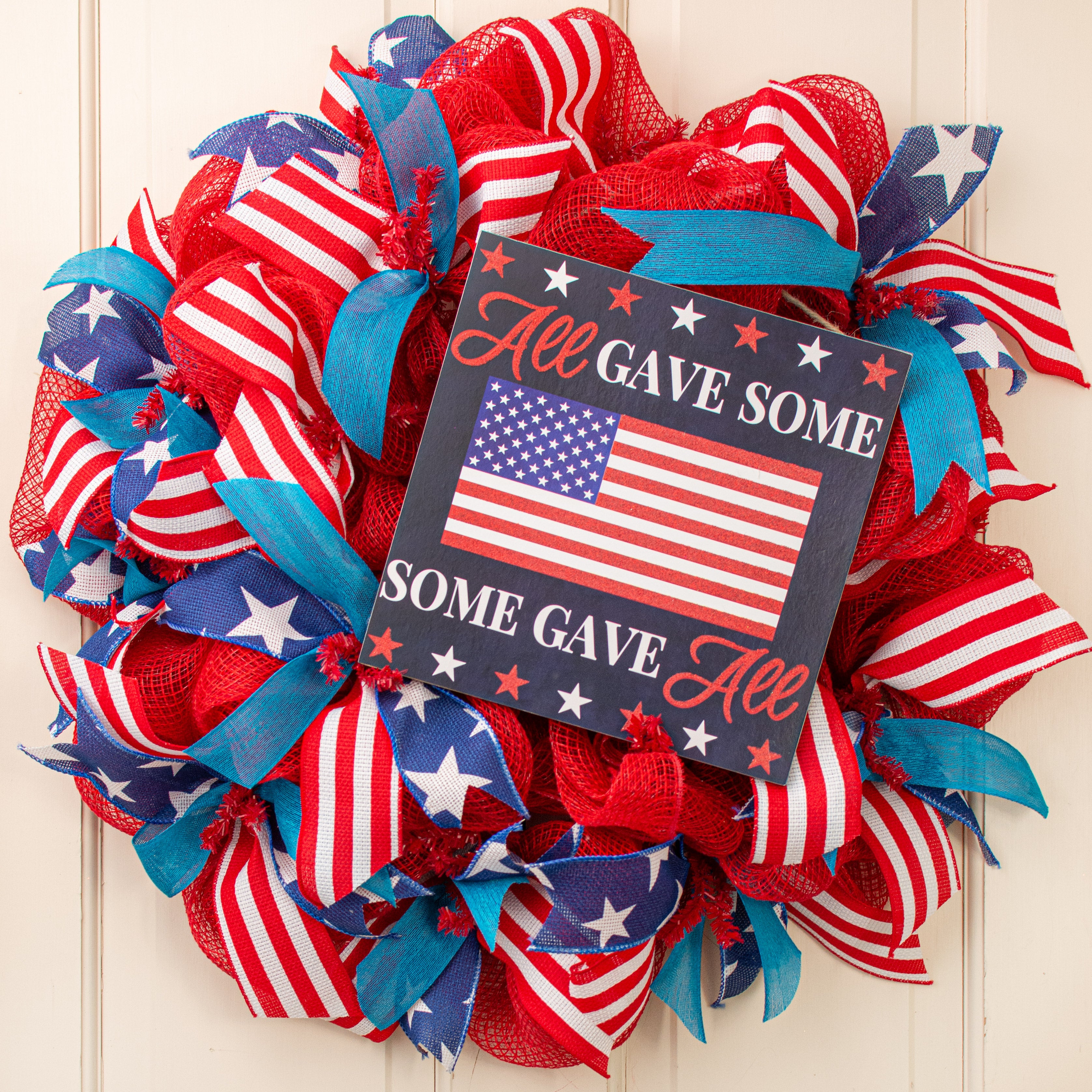 10" Square Wooden Sign: All Gave Some, Some Gave All Lifestyle Photo