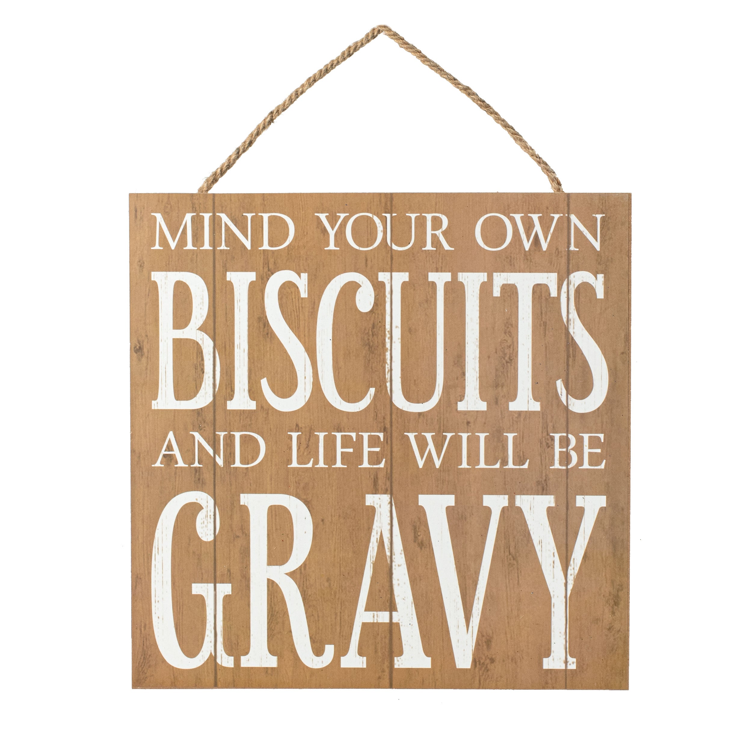 10" Square Wooden Sign: Biscuits & Gravy Item Number: AP8352