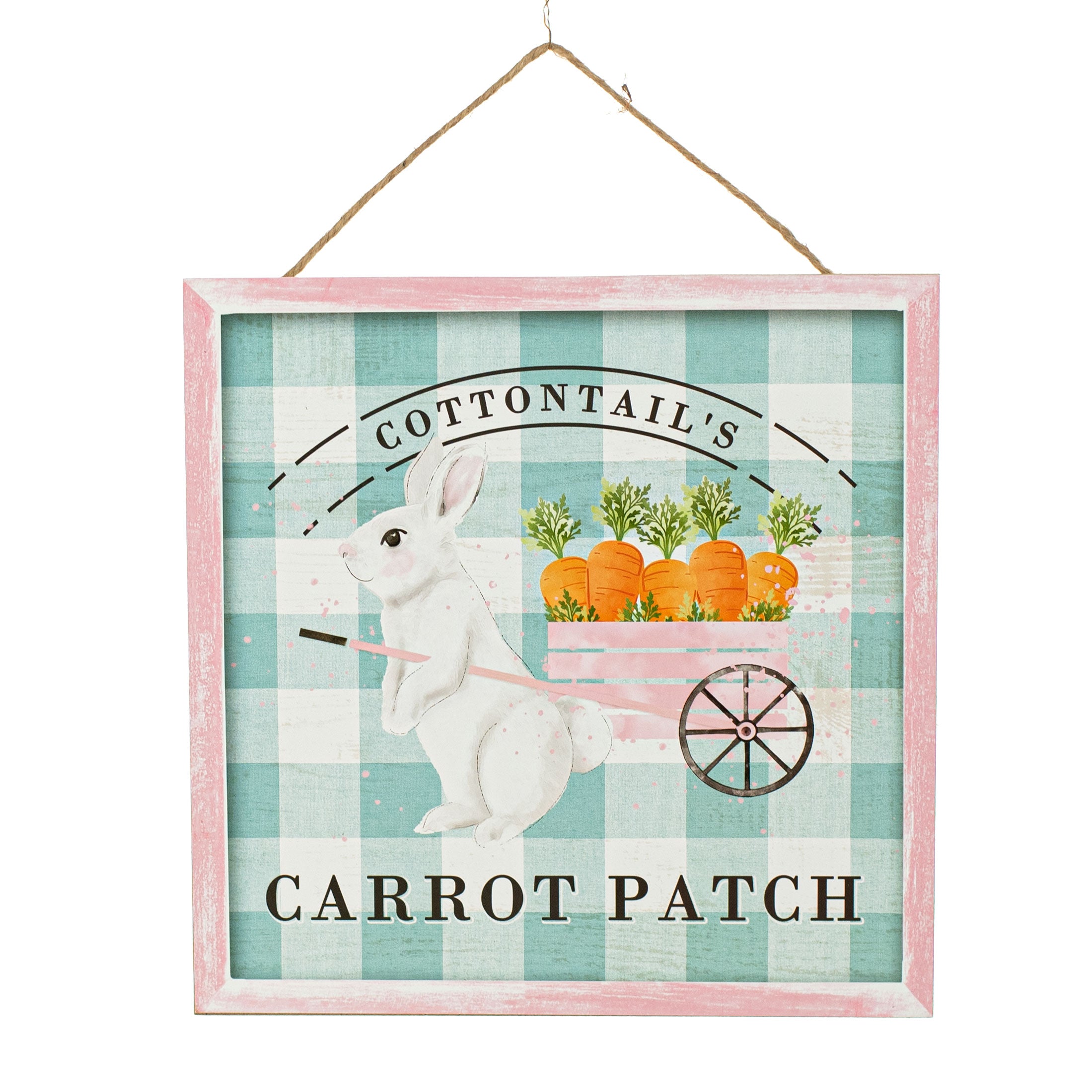 10" Square Wooden Sign: Cottontail's Carrot Patch Item Number: AP8765