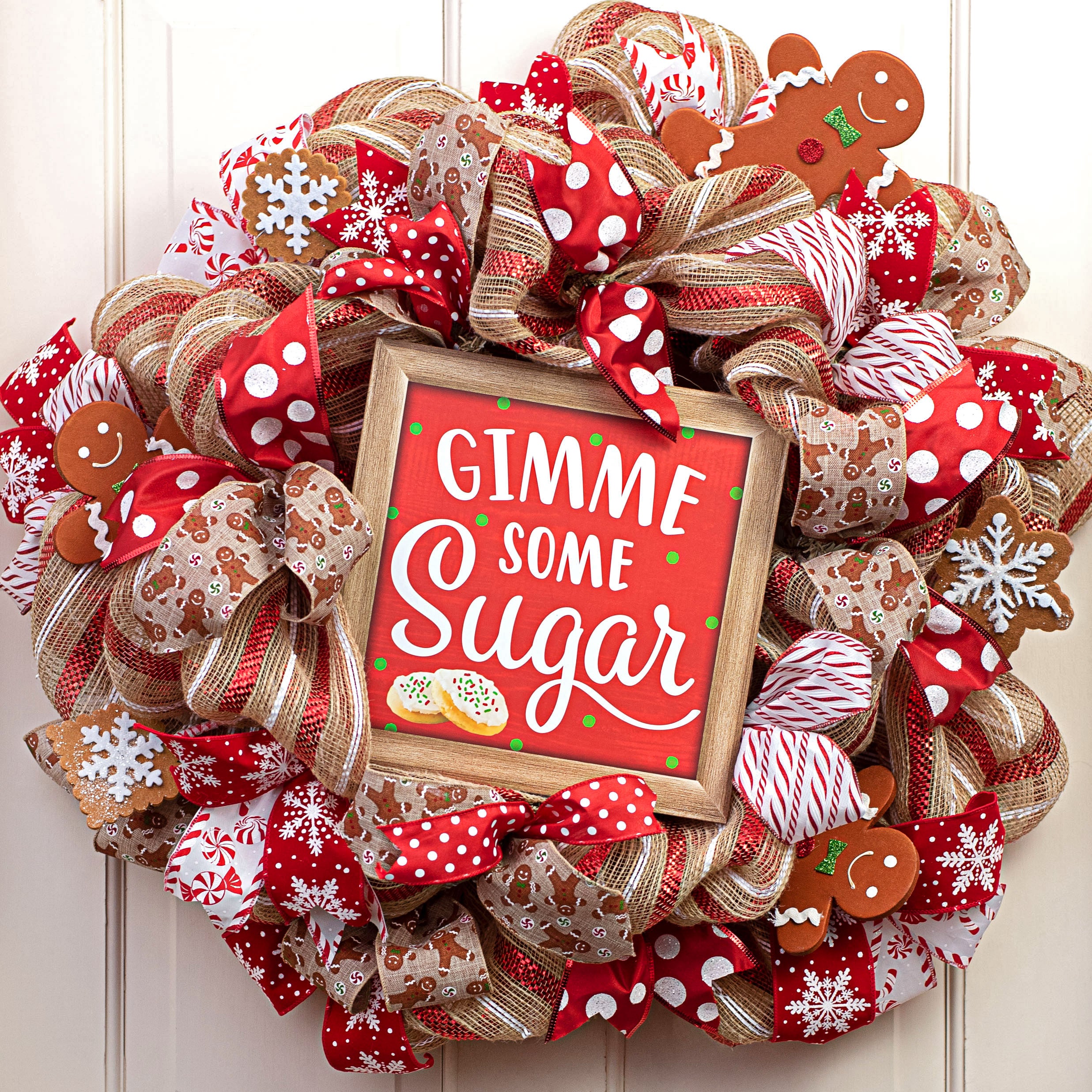 10" Square Wooden Sign: Gimme Some Sugar (Cookies) Lifestyle Photo