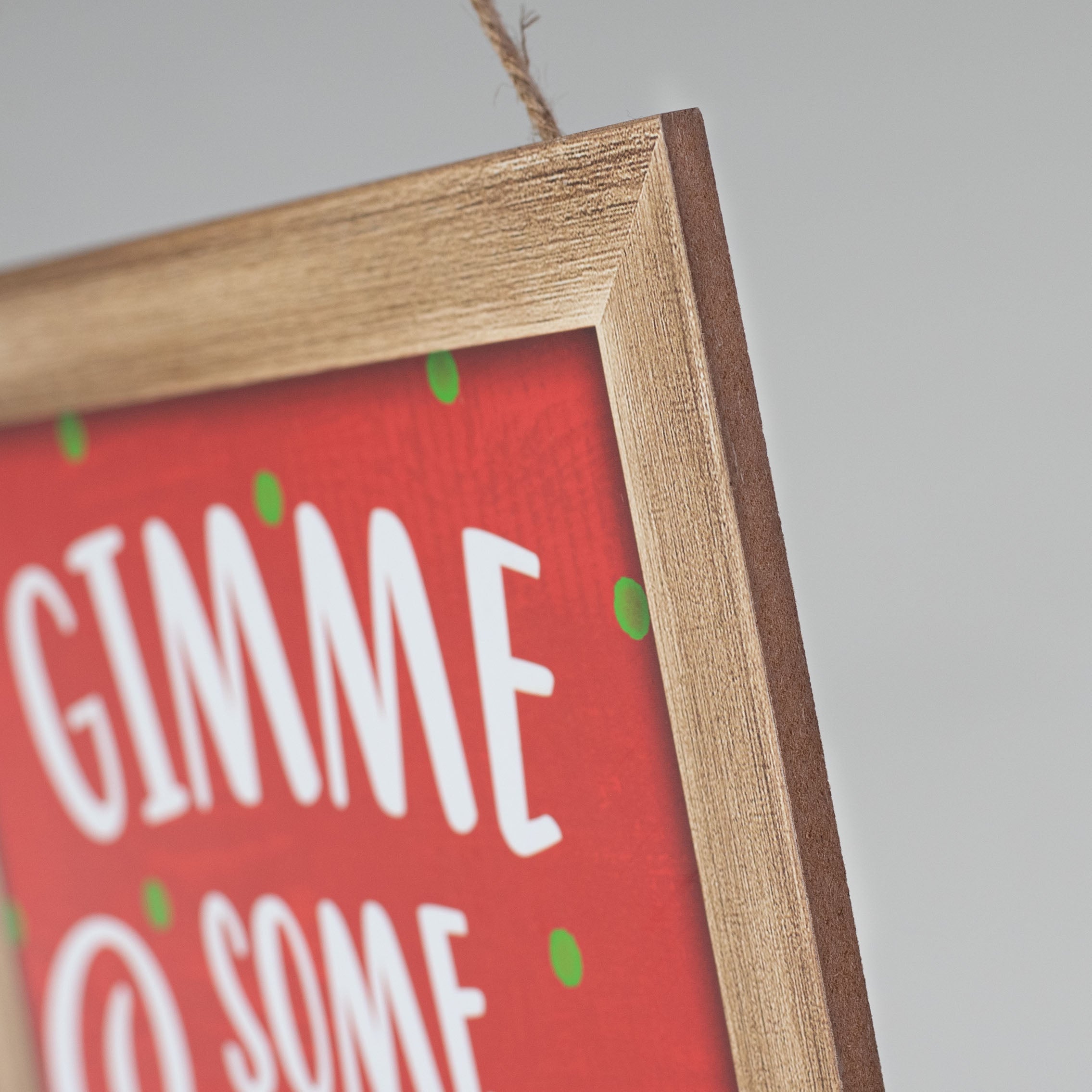 10" Square Wooden Sign: Gimme Some Sugar (Cookies) detail photo 3