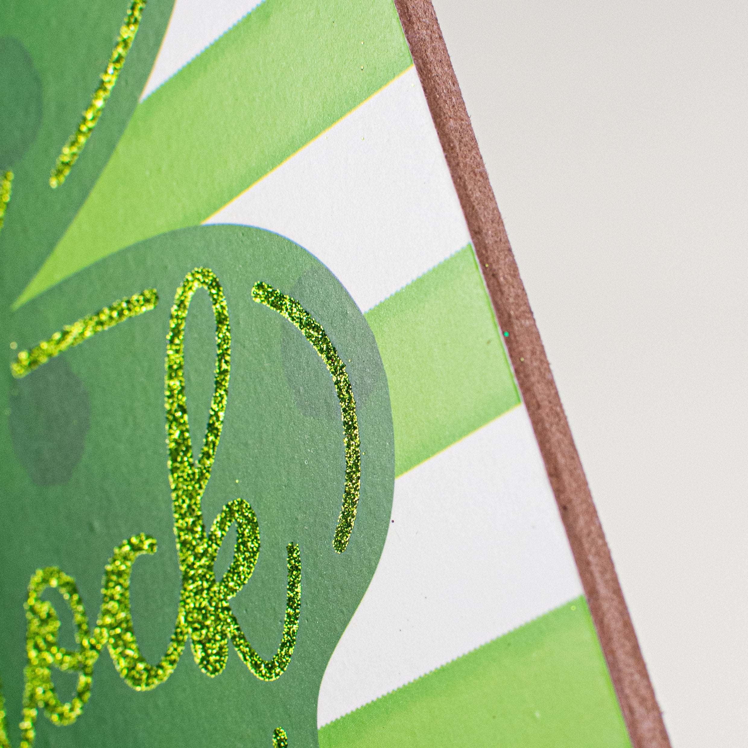 10" Square Wooden Sign: Glittered Shake Your Shamrock detail photo 3
