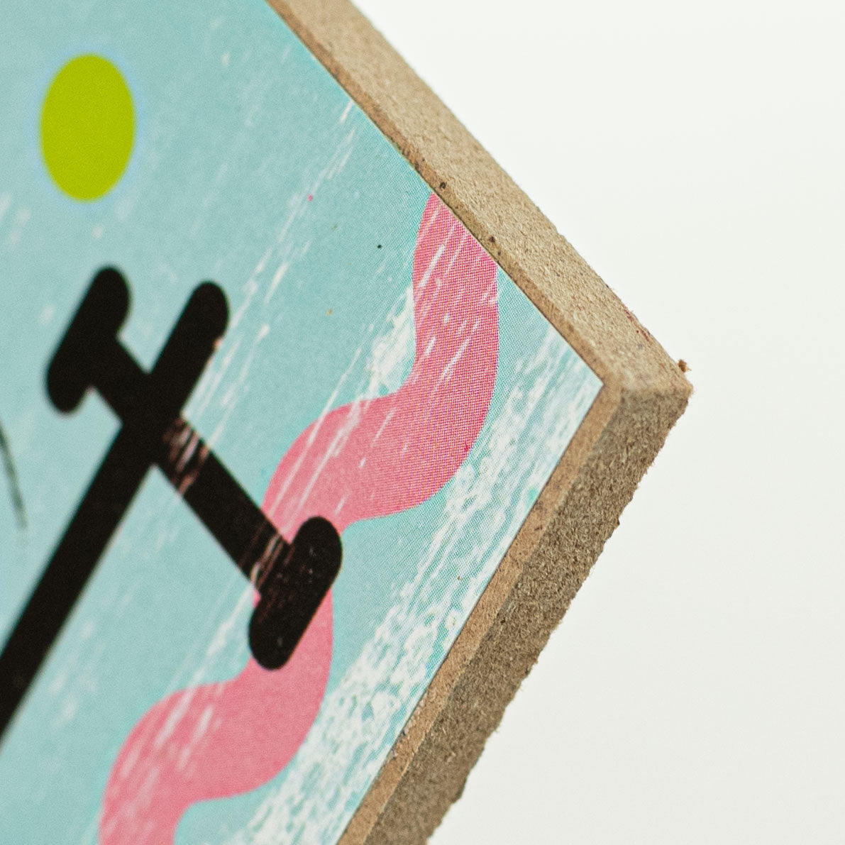 10" Square Wooden Sign: Happy Camper detail photo 3