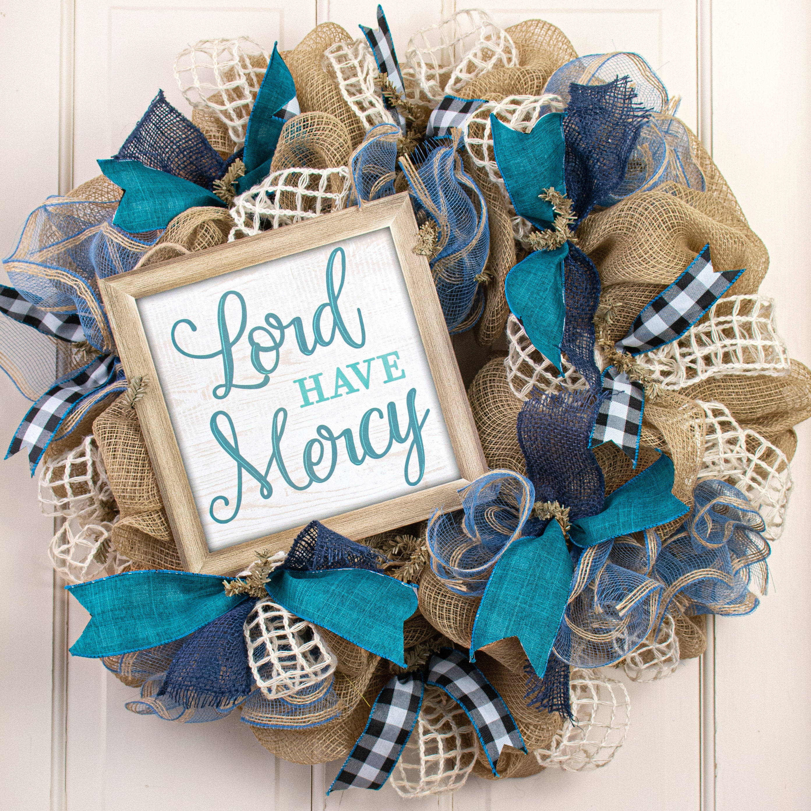 10" Square Wooden Sign: Lord Have Mercy Lifestyle Photo