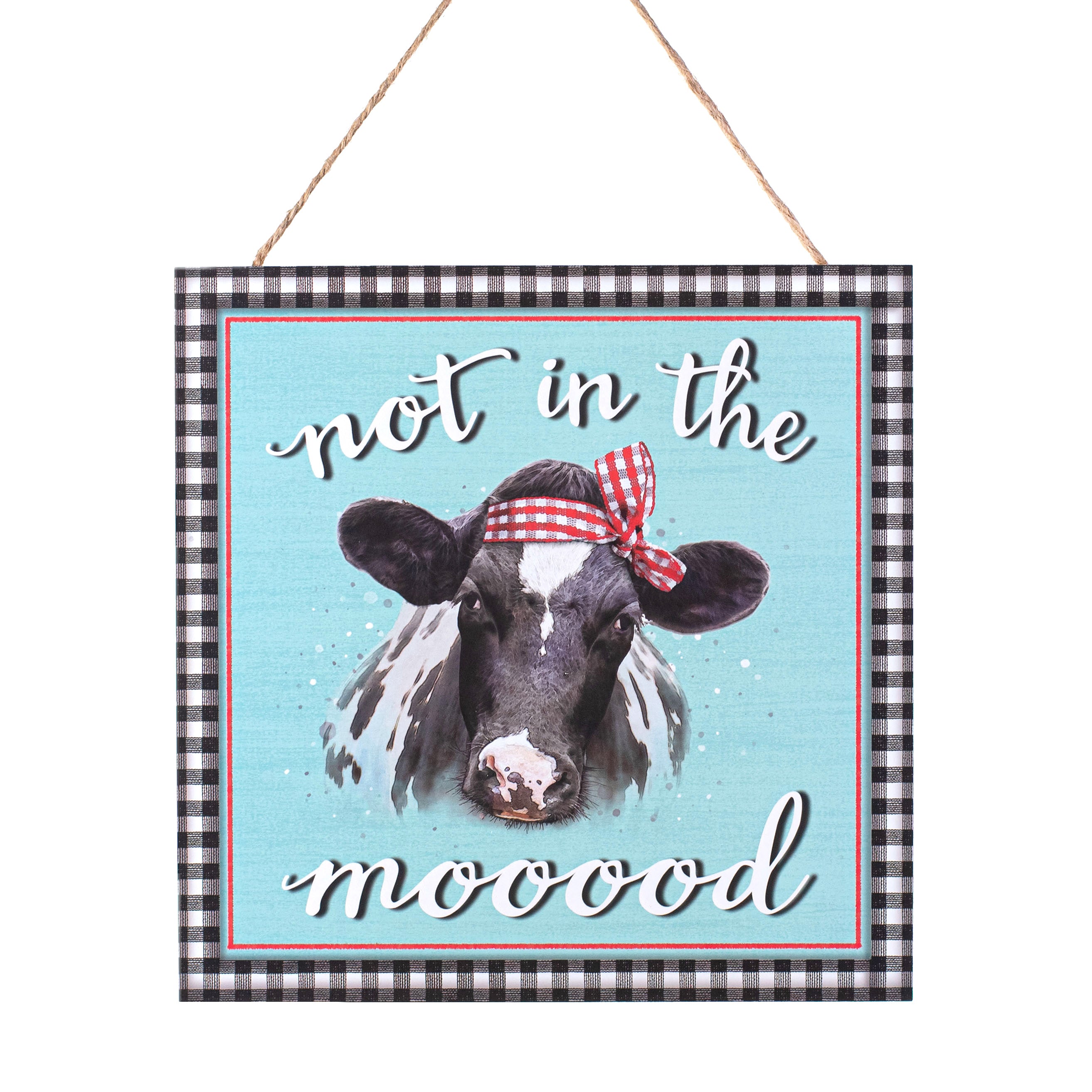 10" Square Wooden Sign: Not In The Mood Item Number: AP7138