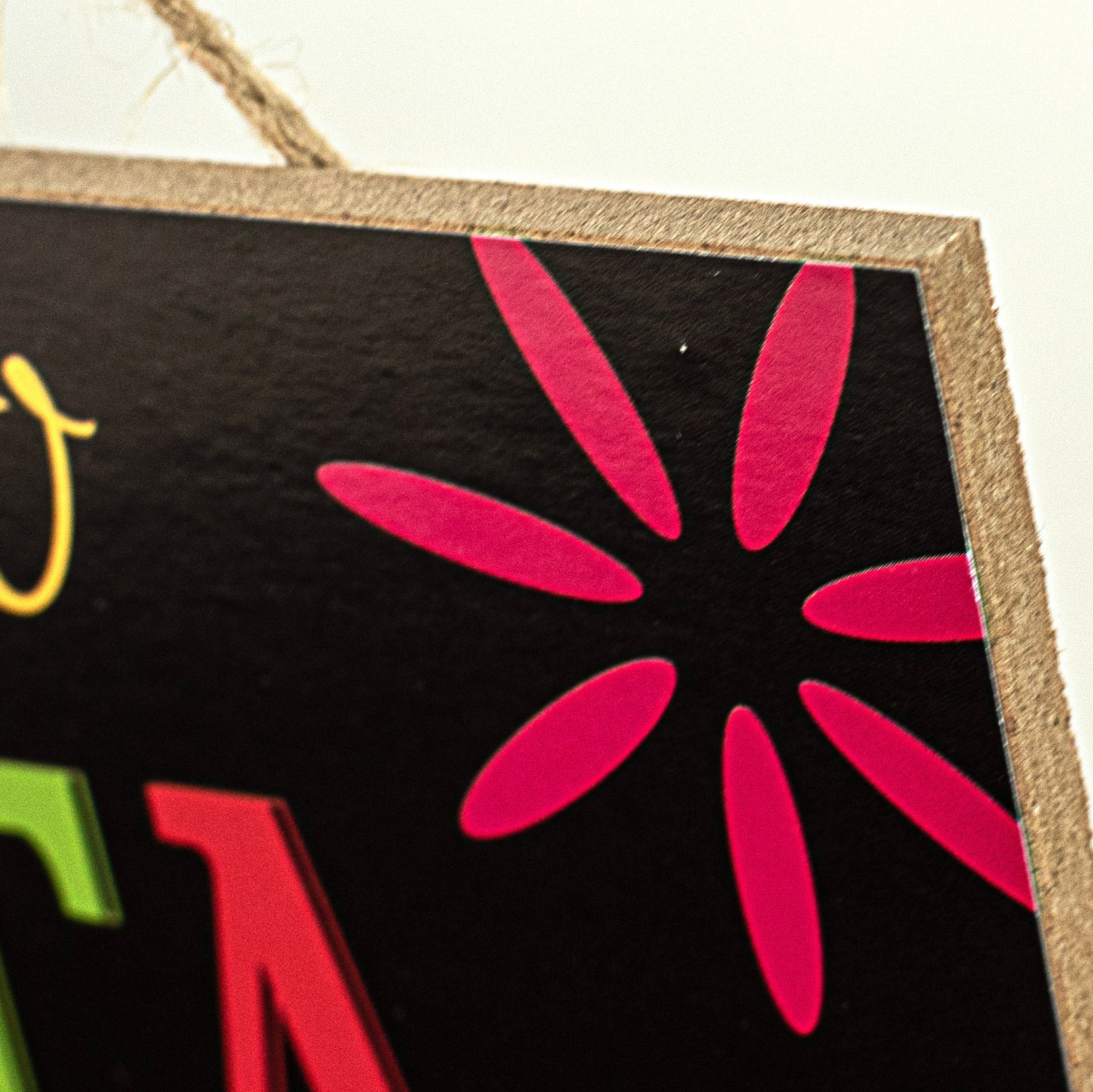 10" Square Wooden Sign: Siesta Fiesta detail photo 3