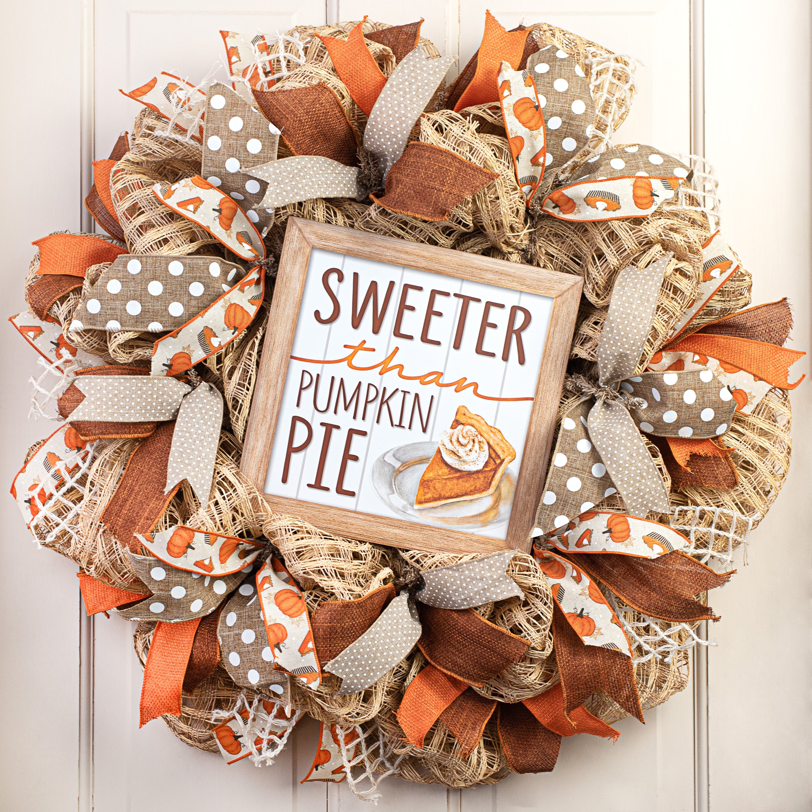 10" Square Wooden Sign: Sweeter Than Pumpkin Pie Lifestyle Photo