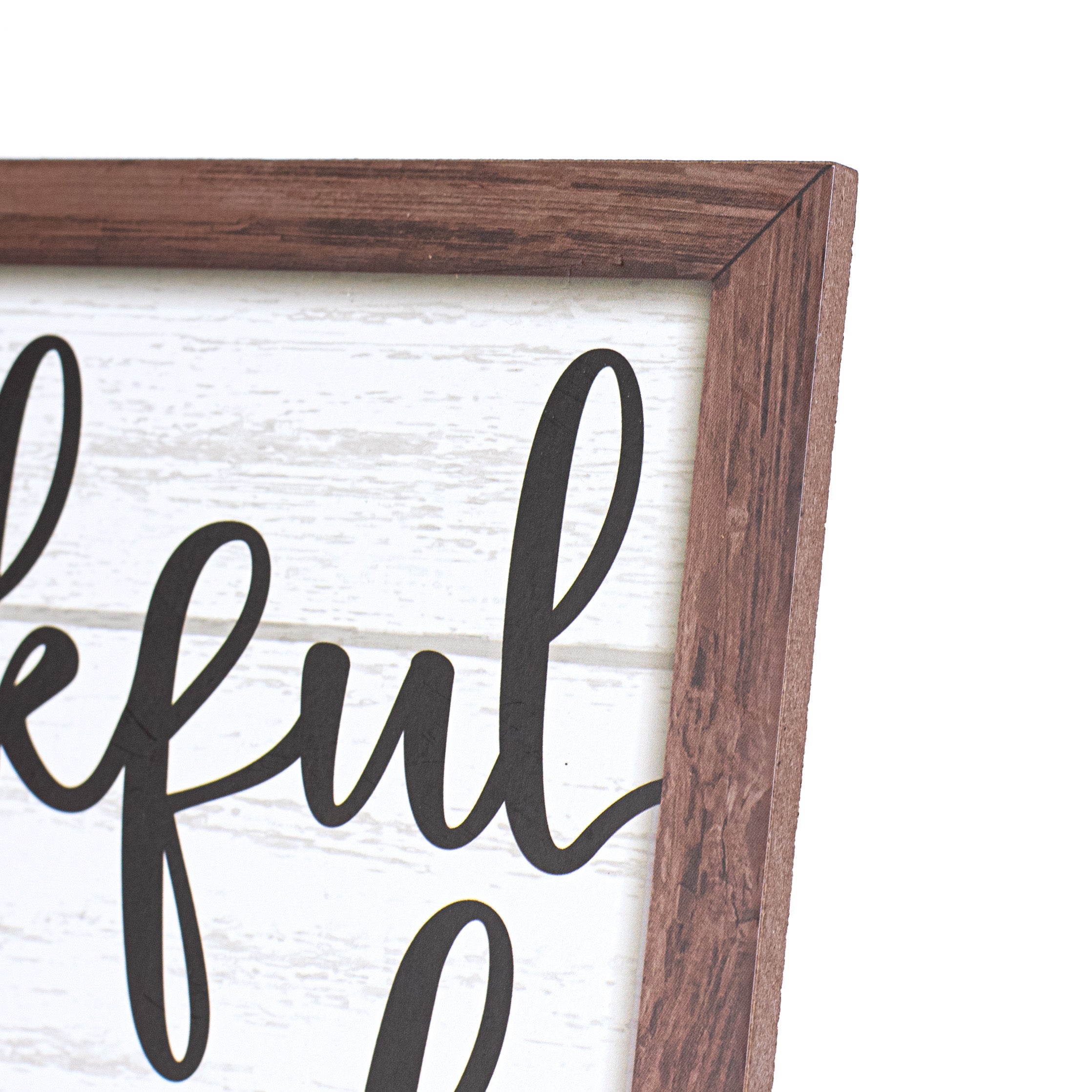 10" Square Wooden Sign: Thankful, Blessed, Kind of a Mess detail photo 3