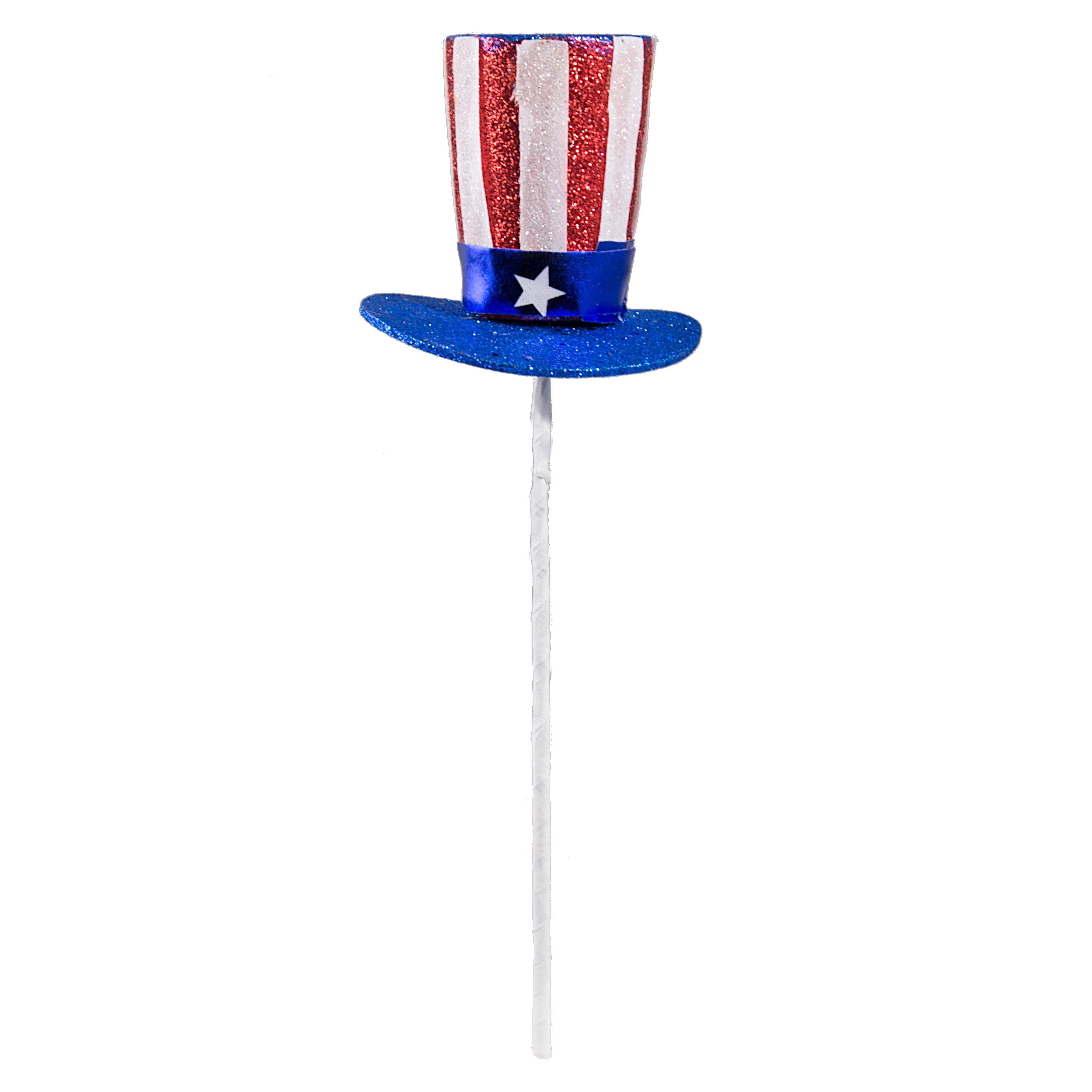 12" Stars & Stripes Top Hat Pick: RWB detail photo 4