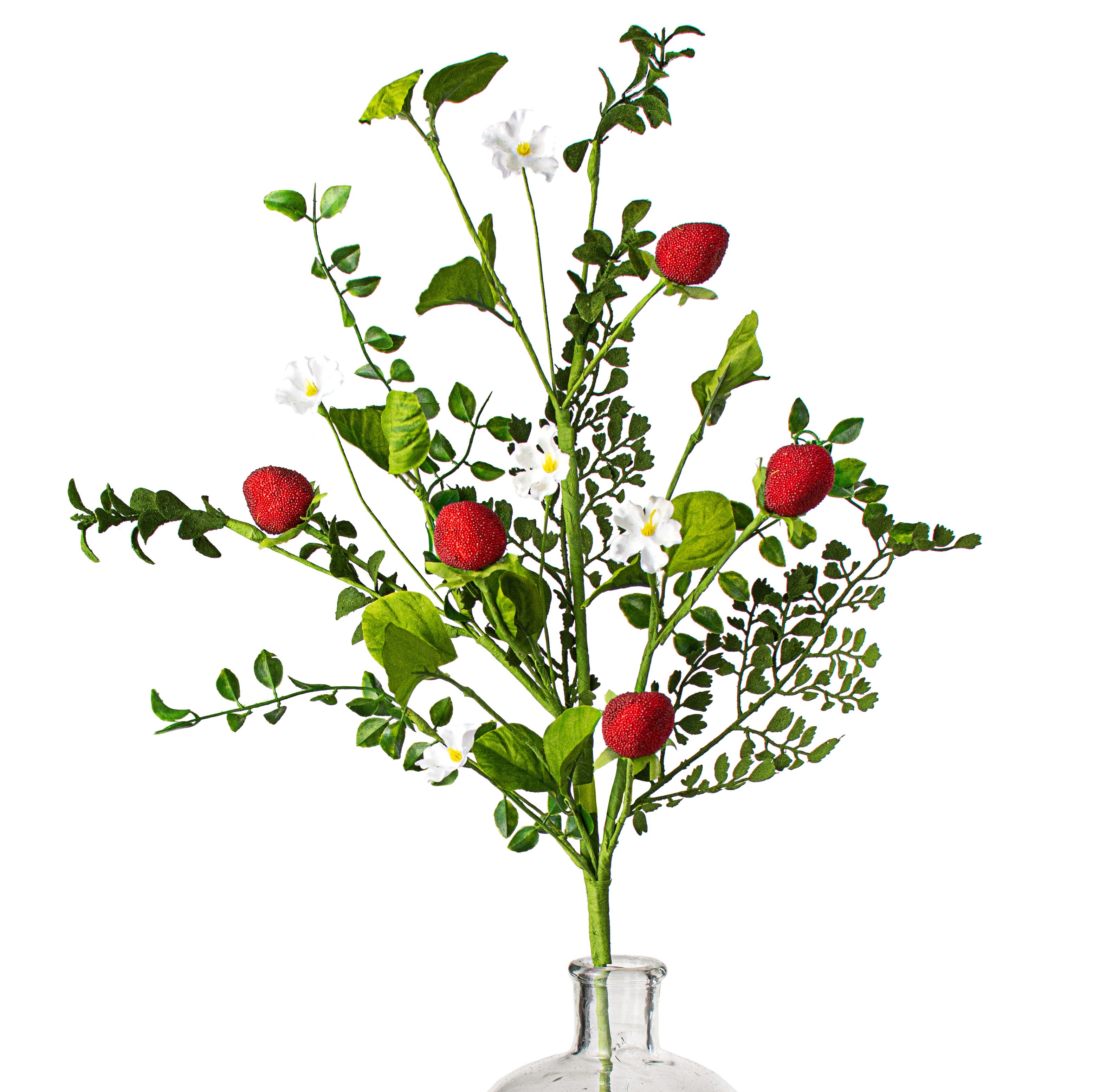 28" Strawberry & Fern Spray Item Number: 62935SP28