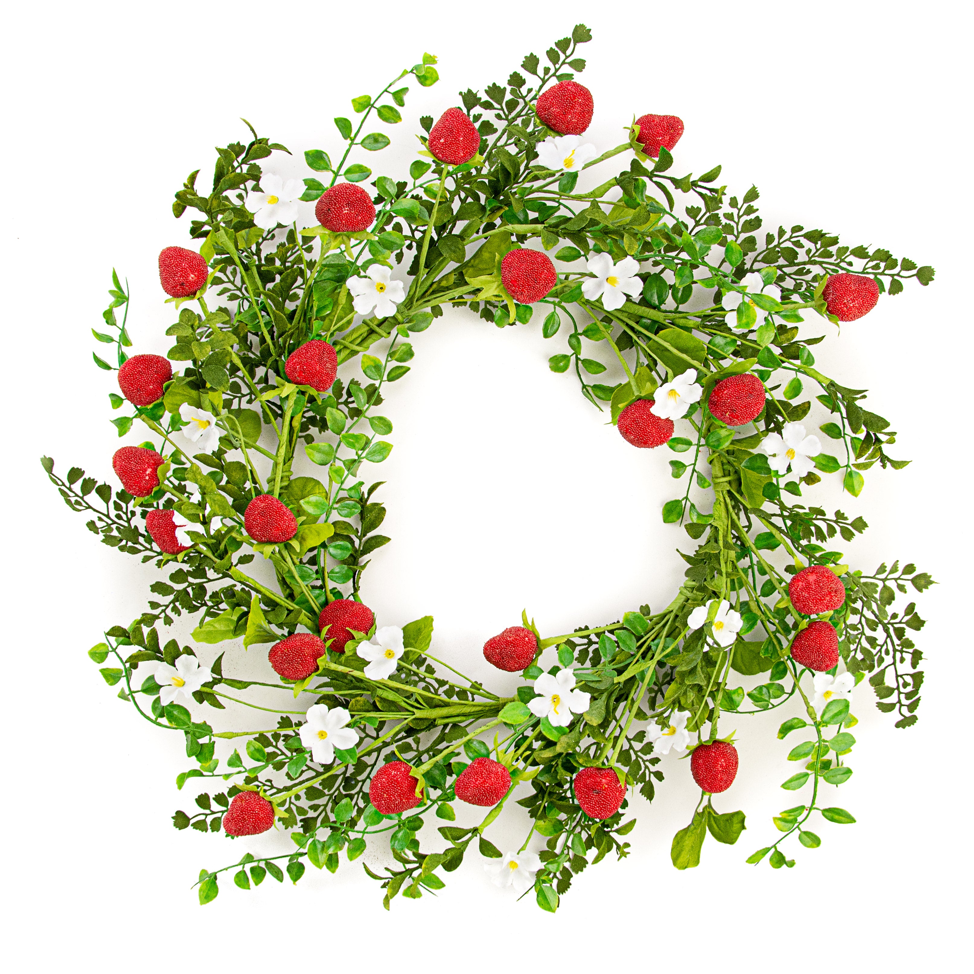 22" Strawberry & Fern Wreath Item Number: 62935WR22