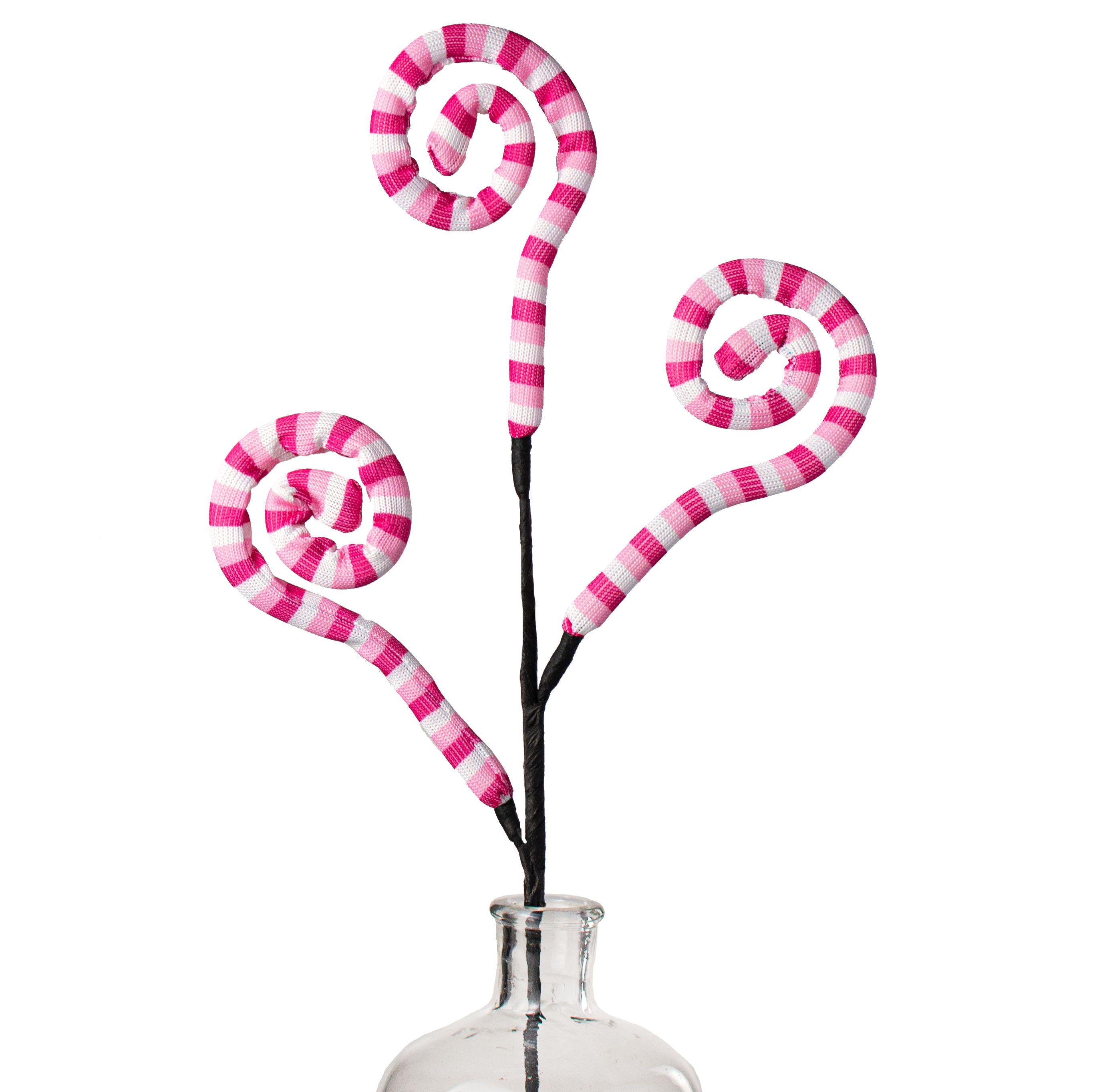 29" Stripe Spiral Curly Spray: Fuchsia, Pink, White Item Number: 56948BTPKWT