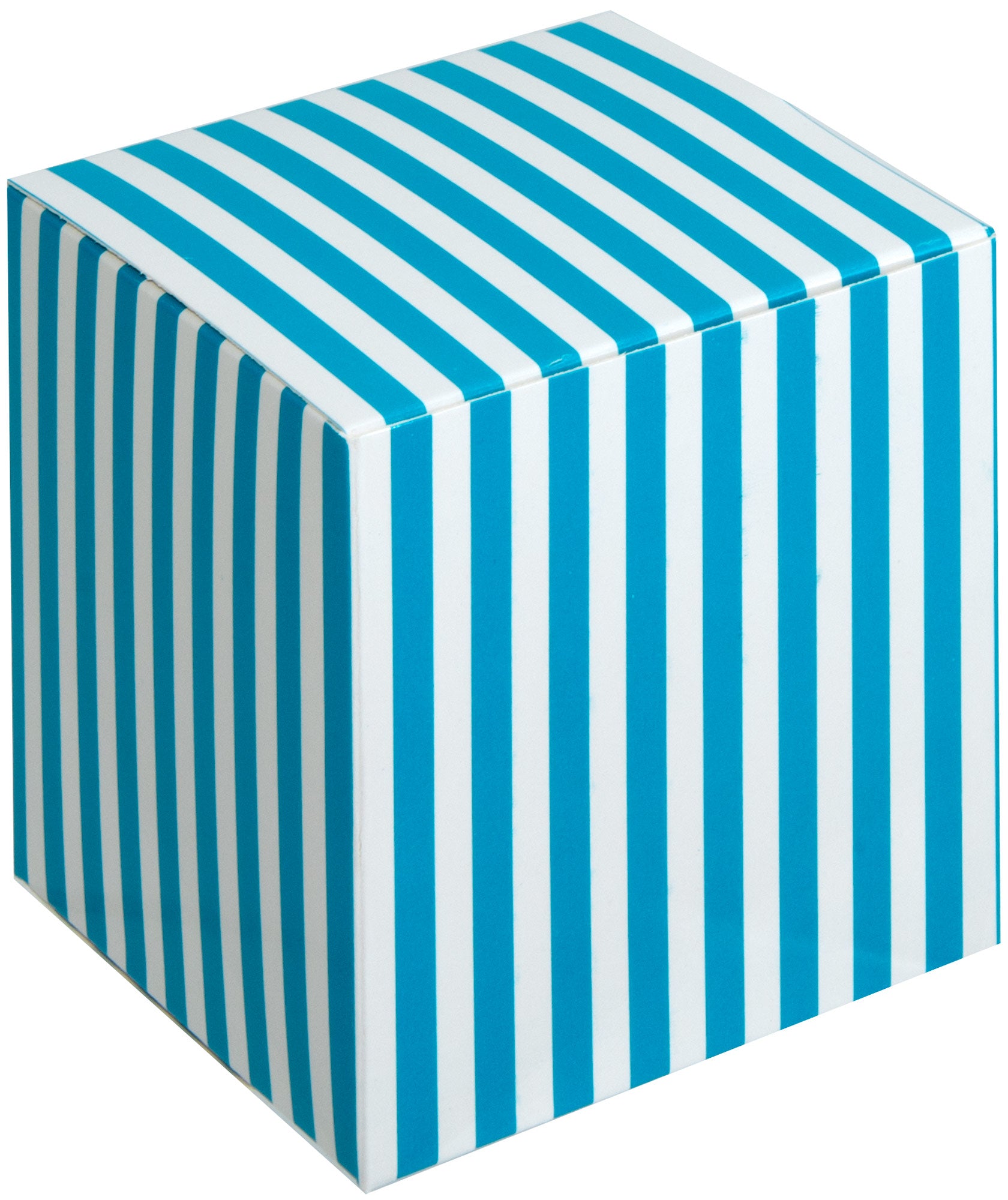 3" Striped Paper Favor Boxes: Blue & White (12) Lifestyle Photo
