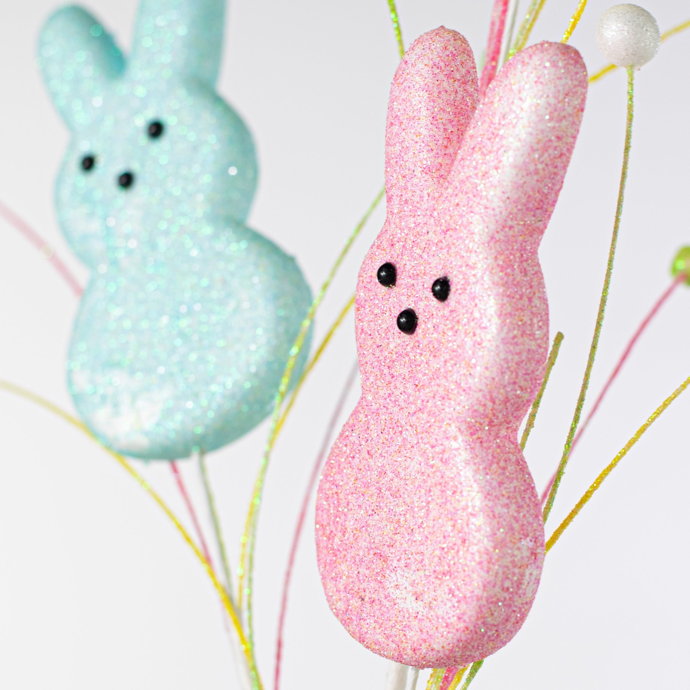 24" Sugar Bunny Ball Spray: Pink, Blue, Yellow detail photo 3