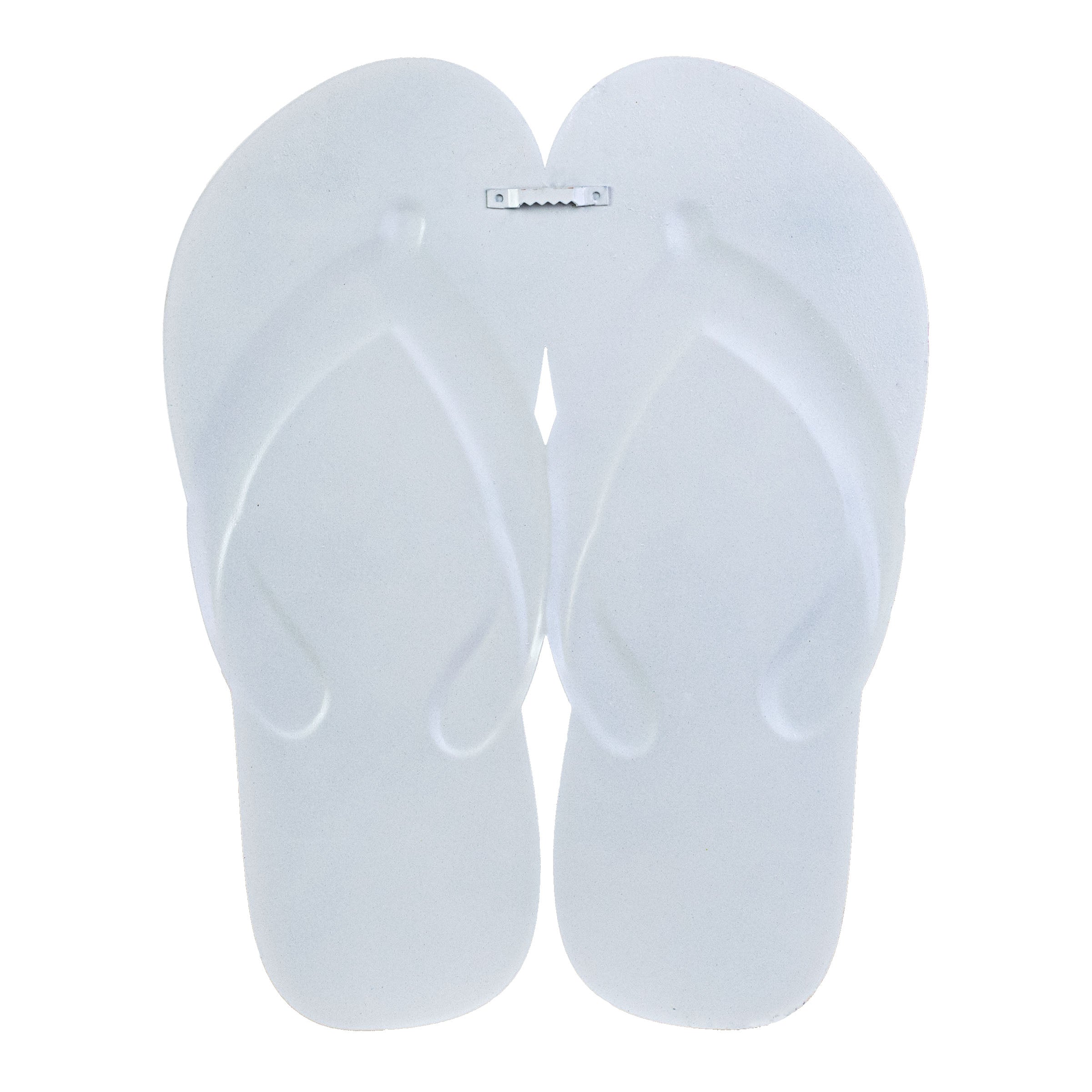 12" Summer Stripe Flip Flops Embossed Metal Sign detail photo 4