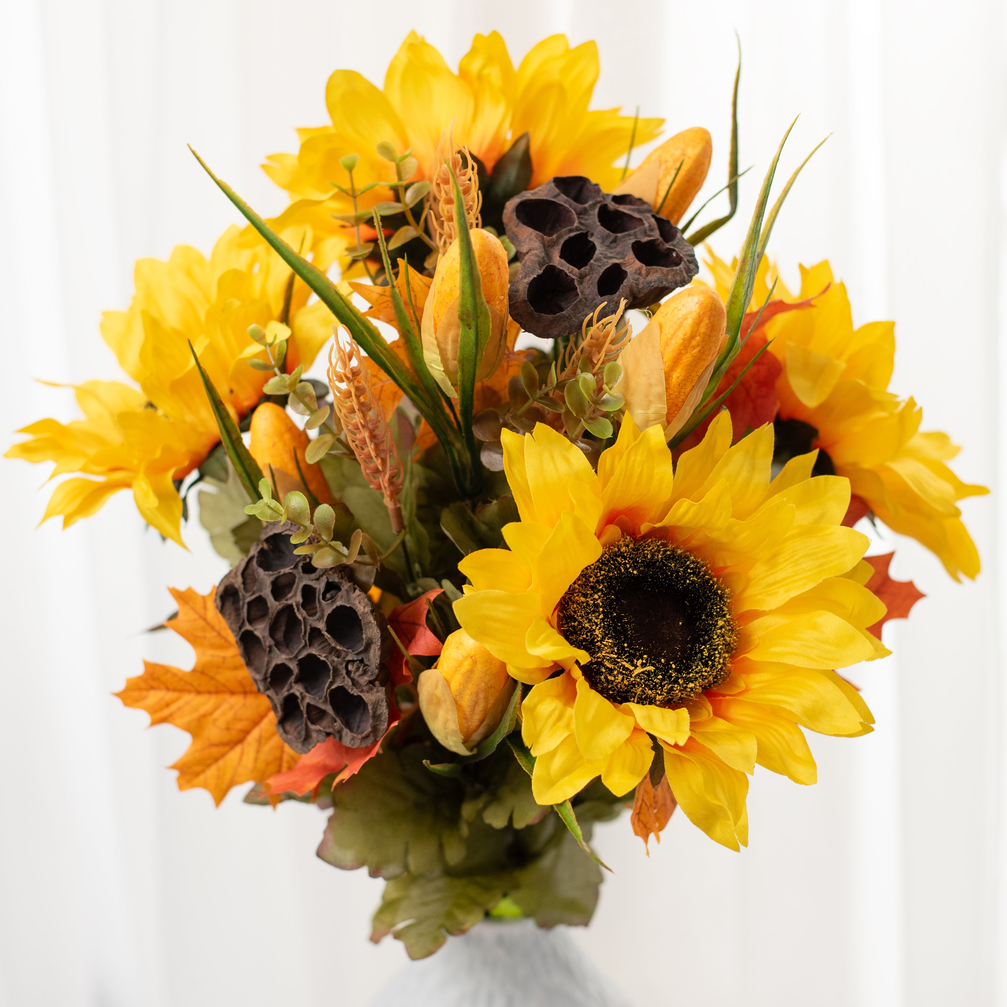 21" Sunflower, Lotus Pod & Corn Bush (18 Stem) Item Number: 57188GDYW