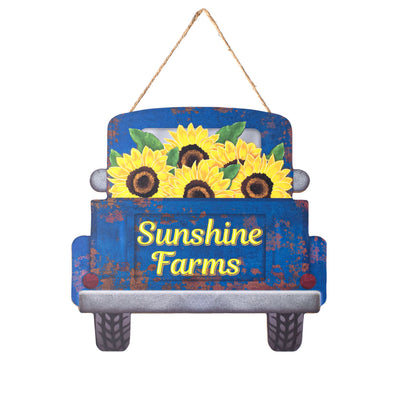 12" Sunflower Sunshine Farms Old Truck Sign Item Number: AP7161