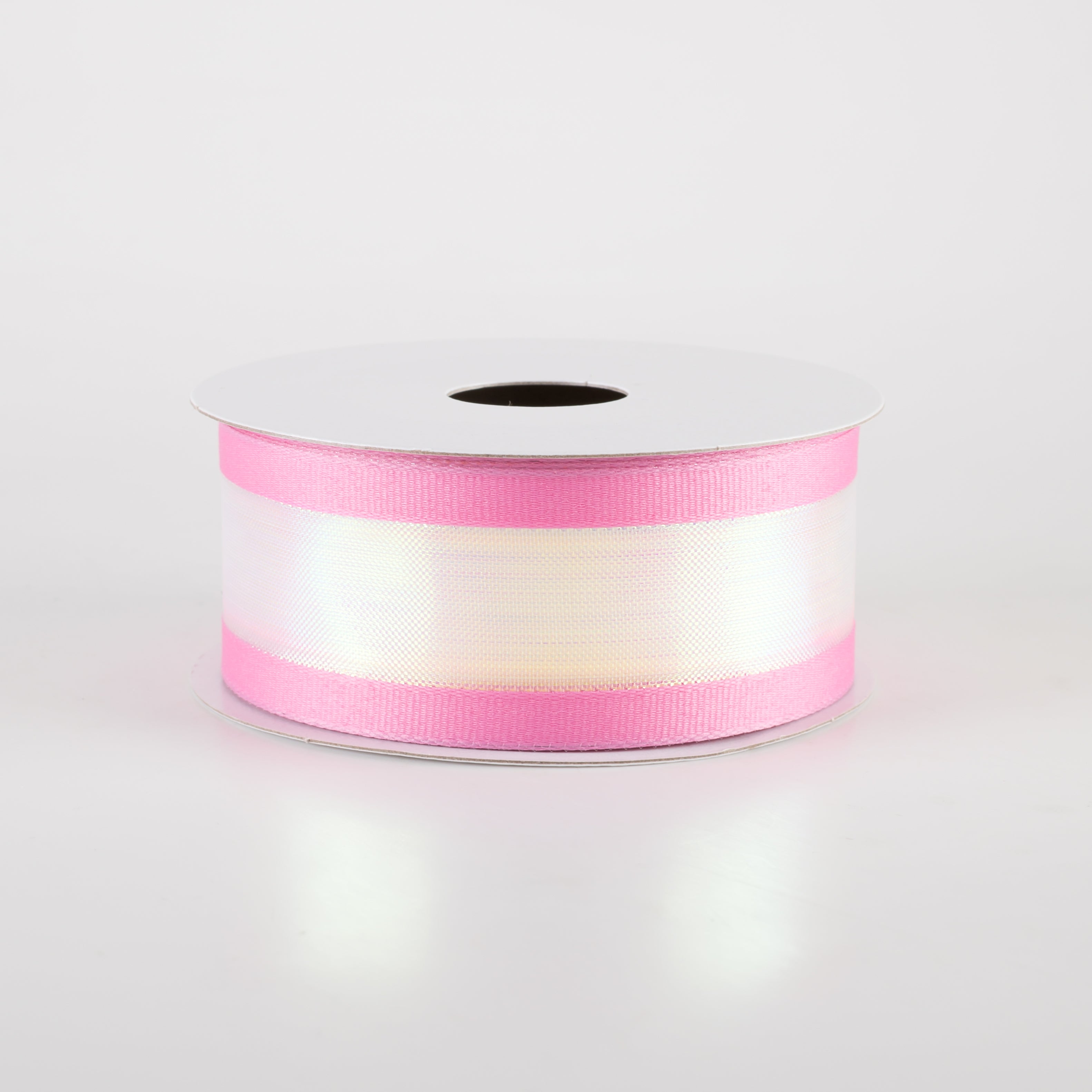 1.5" Super Iridescent Sheer with Grosgrain Edge Ribbon: Pink (10 Yards) Item Number: 37456-09-03