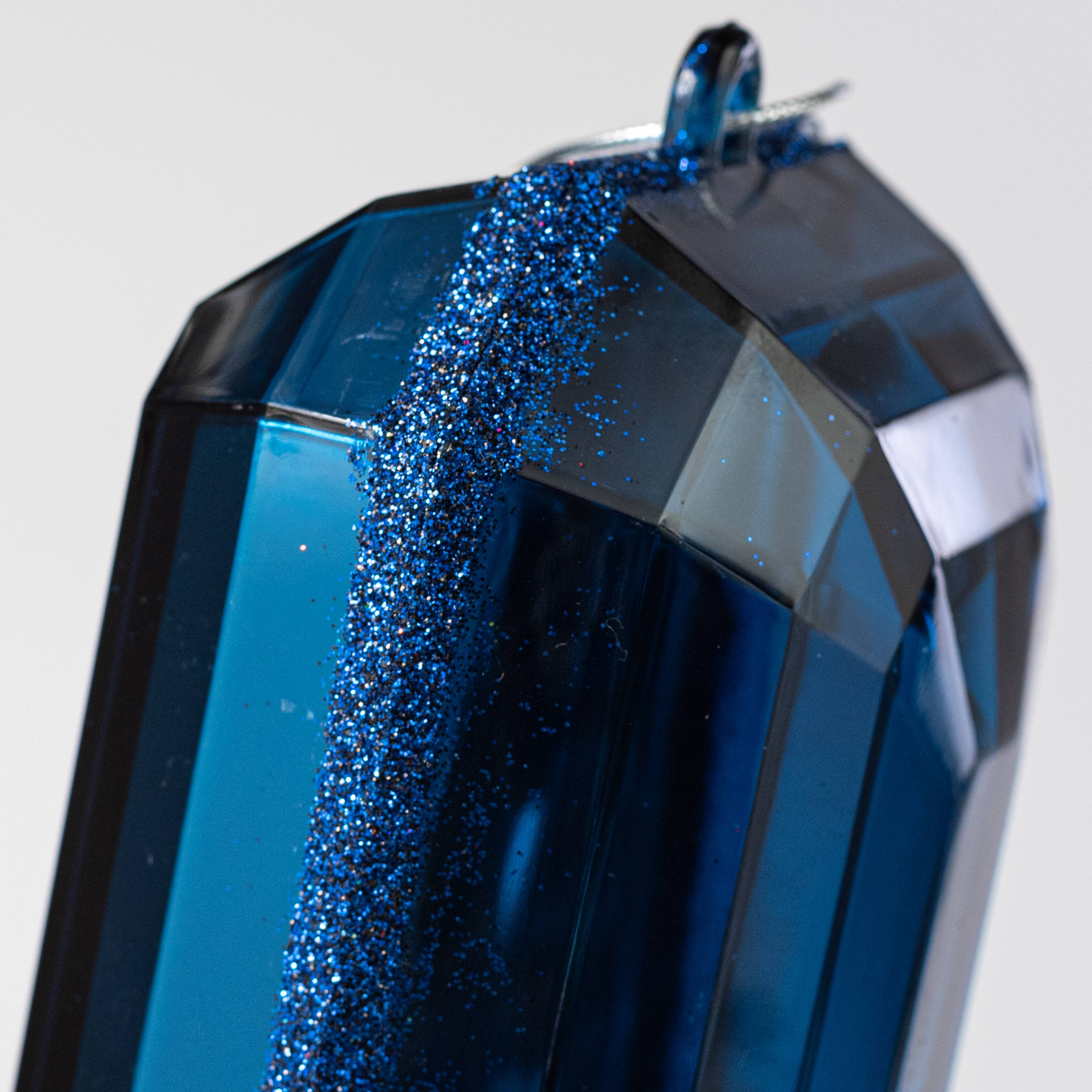 7.75" Tall Jewel Gem Ornament: Sapphire Blue detail photo 3
