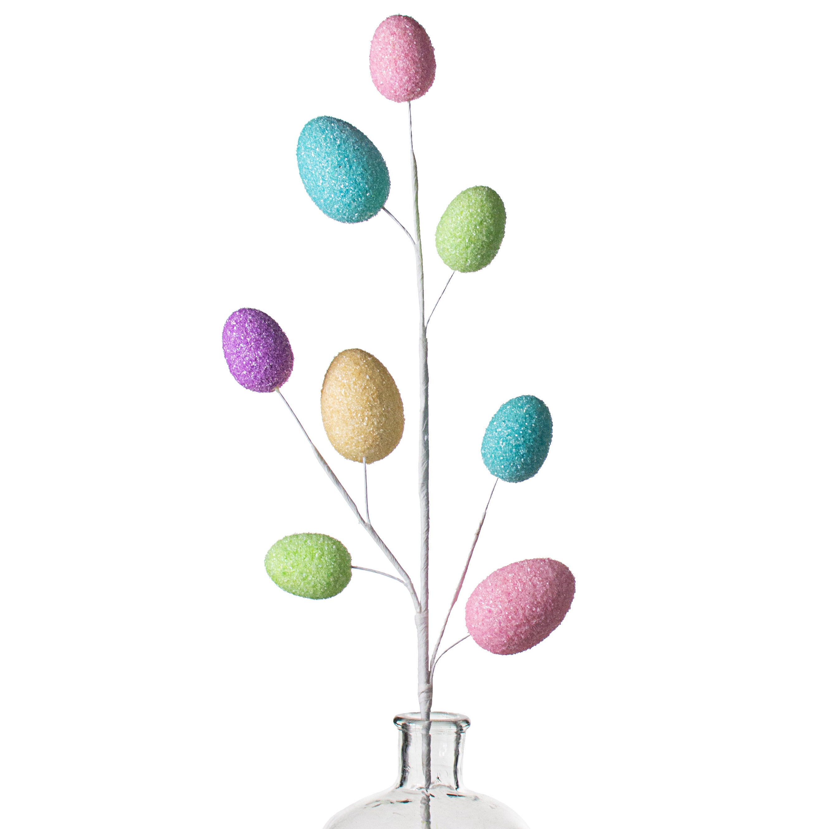 26" Texture Glitter Pastel Egg Spray Item Number: 63081EAS