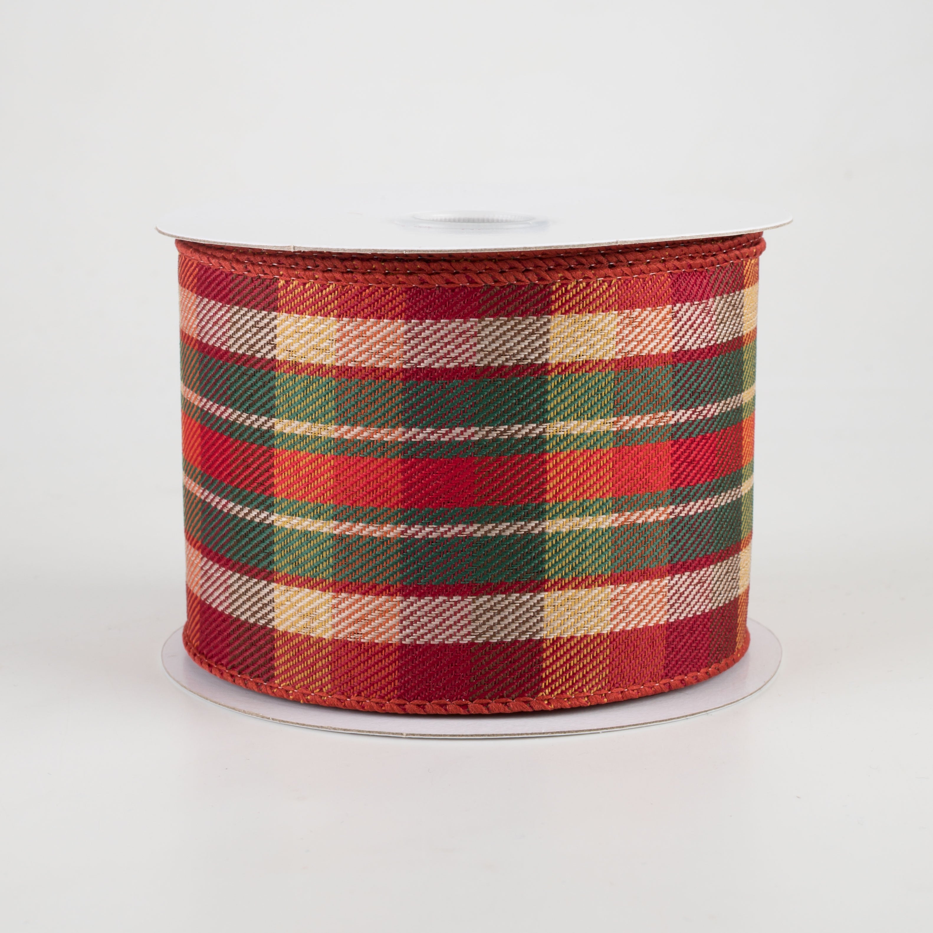 2.5" Textured Bambi Plaid Ribbon (10 Yards)