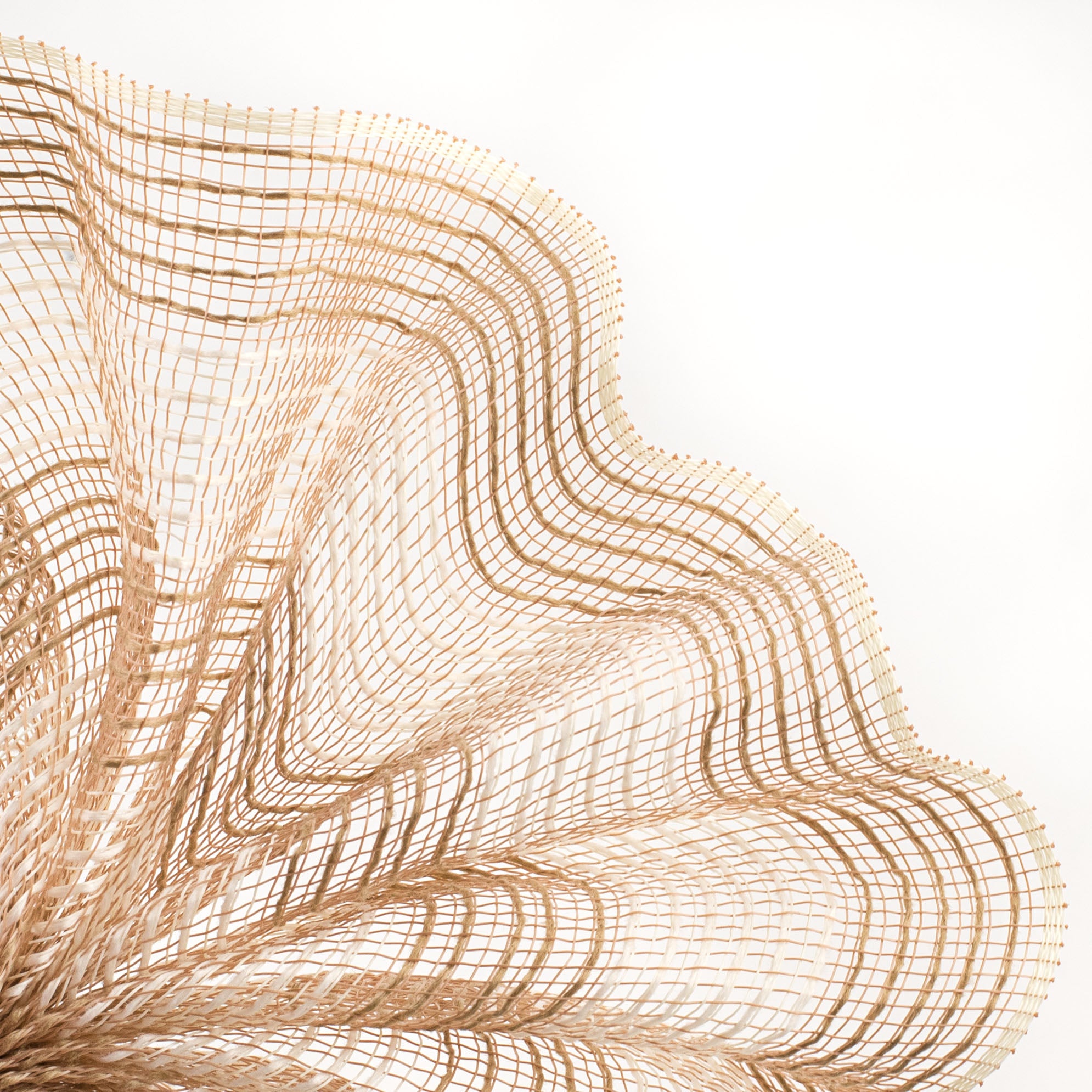 10" Thin Stripe Fabric Mesh: Natural & Cream Lifestyle Photo