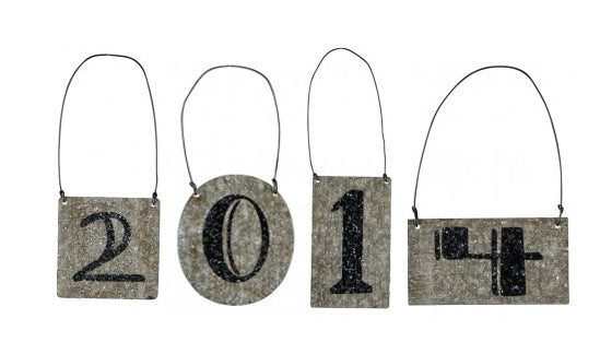 Tin Number Ornament : 2 (Two) Lifestyle Photo