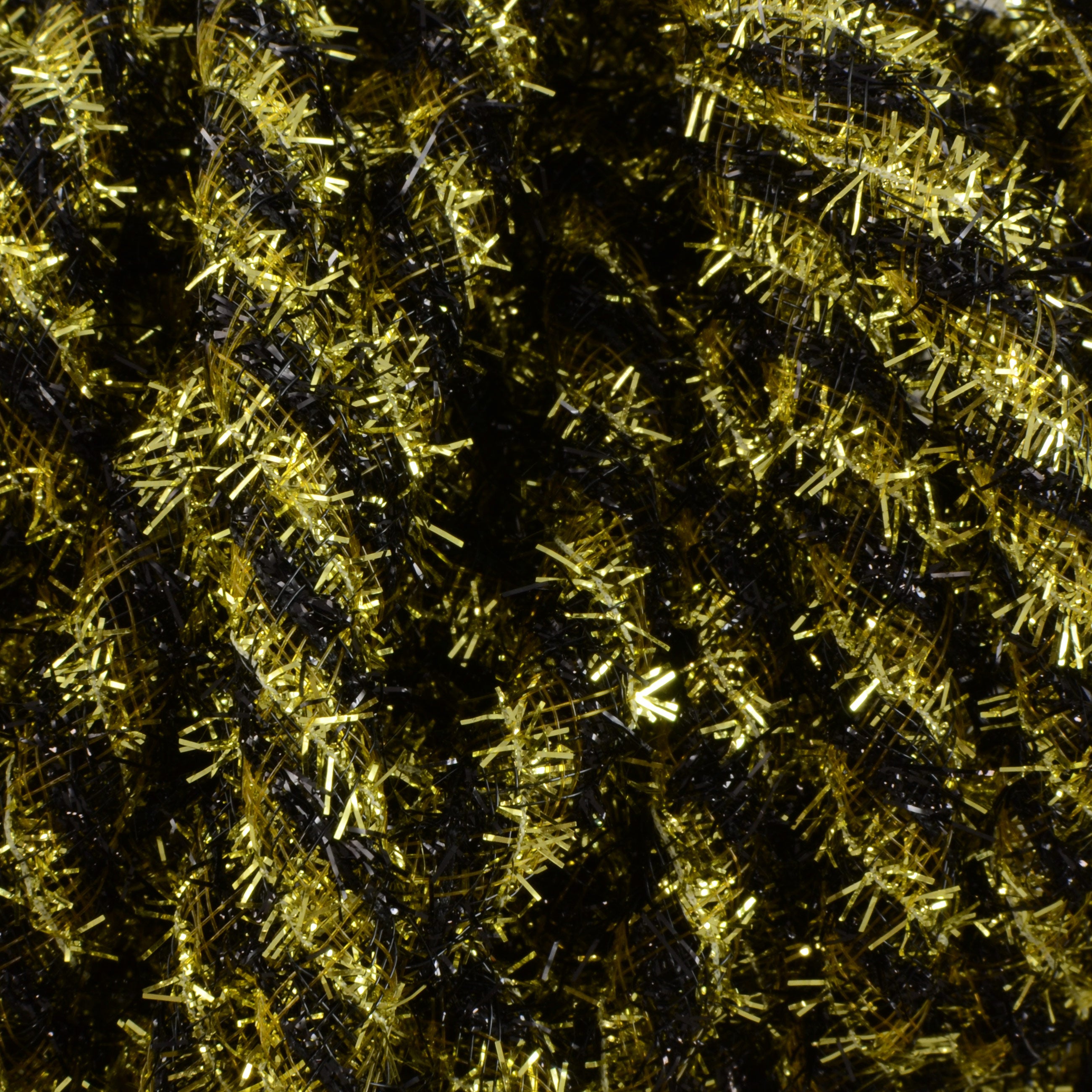 Tinsel Flex Tubing Ribbon: Black & Gold (20 Yards) Lifestyle Photo