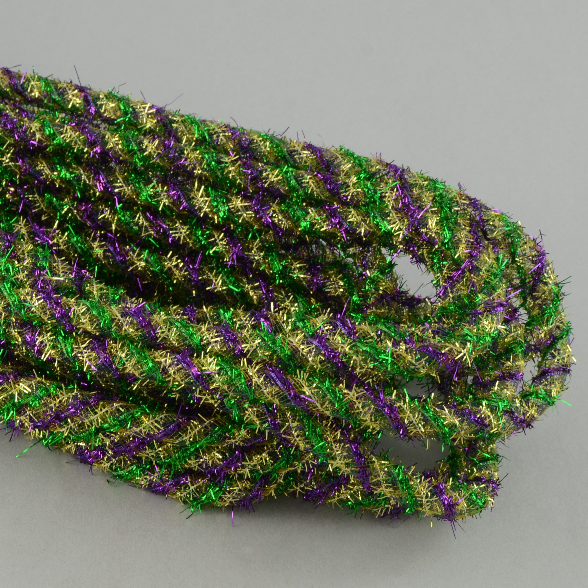 Tinsel Flex Tubing Ribbon: Metallic Mardi Gras (20 Yards) Item Number: RE3543J4