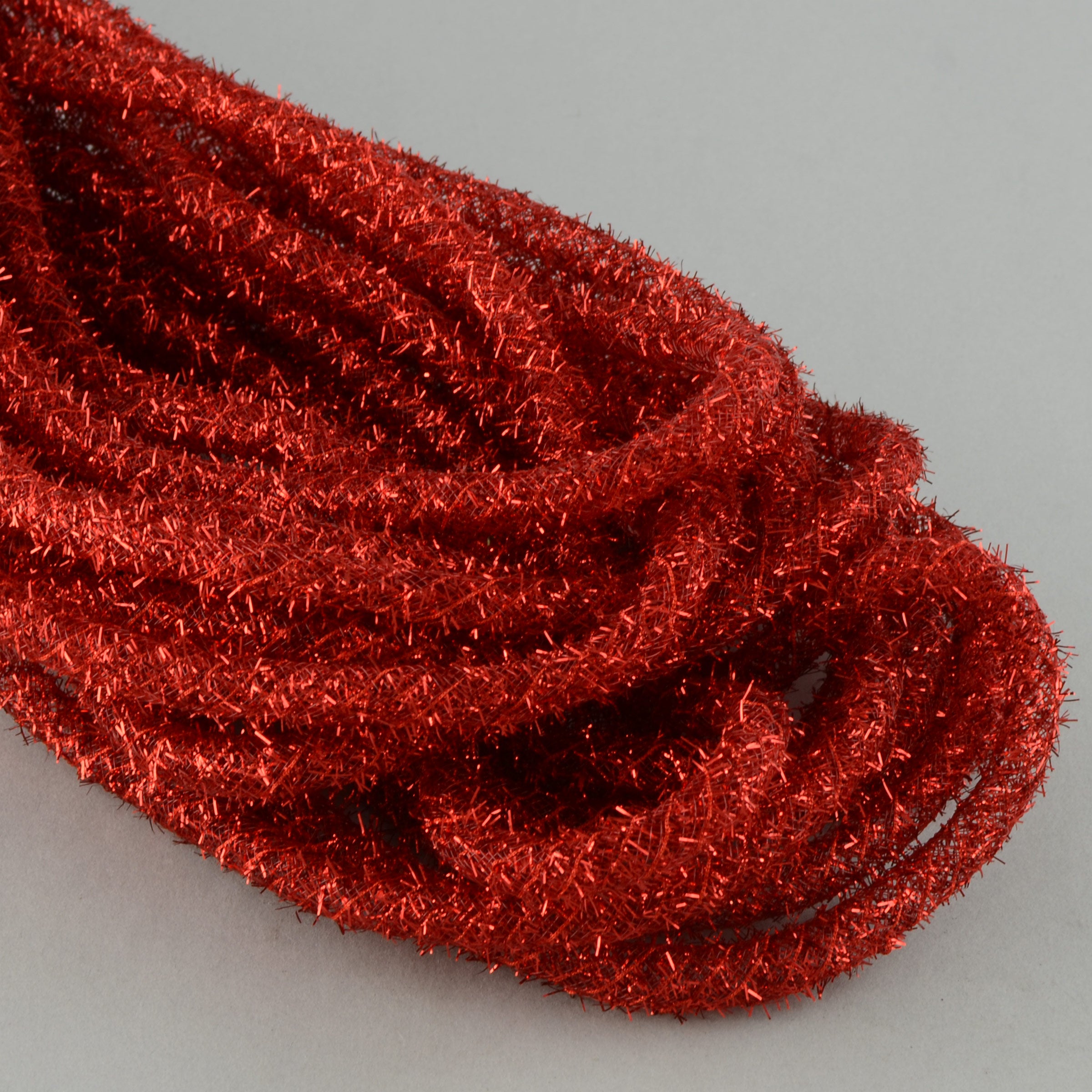 Tinsel Flex Tubing Ribbon: Metallic Red (20 Yards) Item Number: RE354124