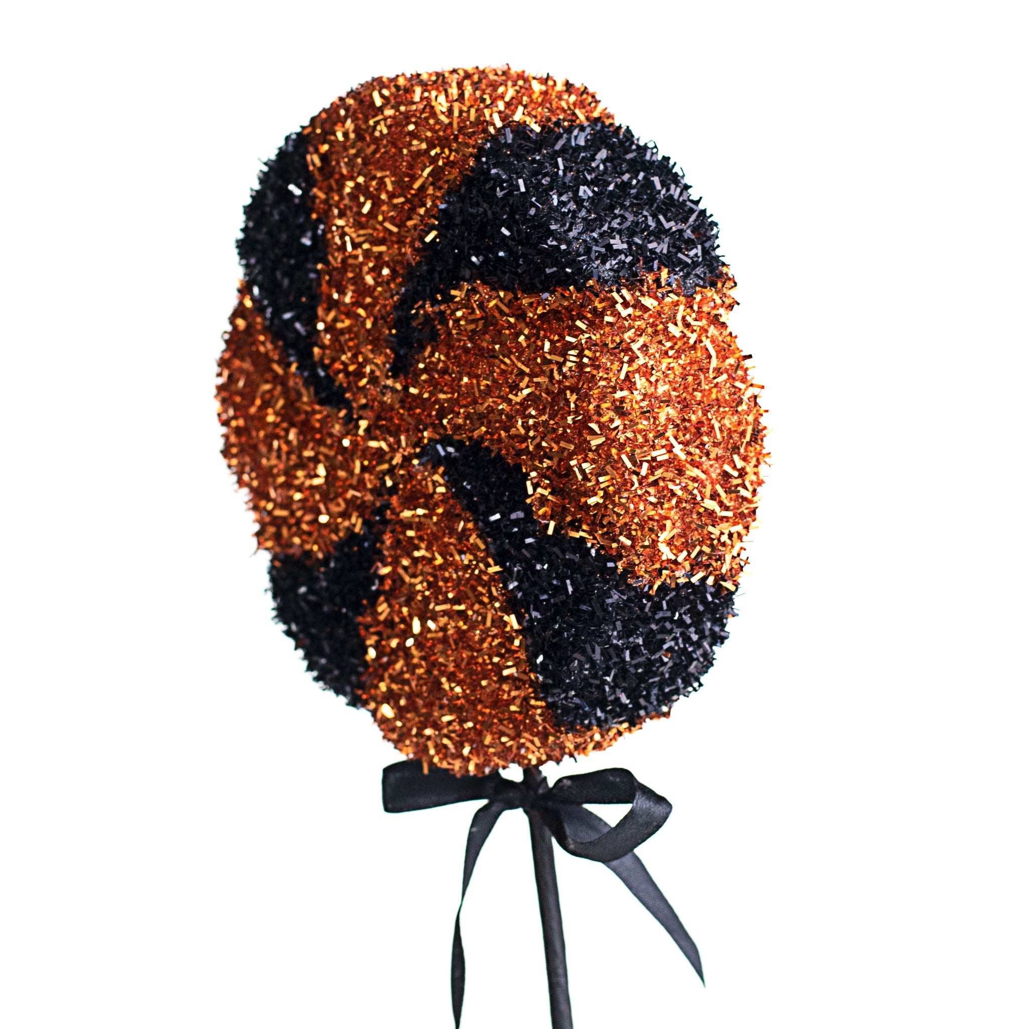 22" Tinsel Lollipop Pick: Black & Orange Lifestyle Photo
