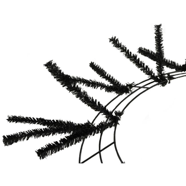 15-24" Tinsel Work Wreath Form: Black detail photo 3