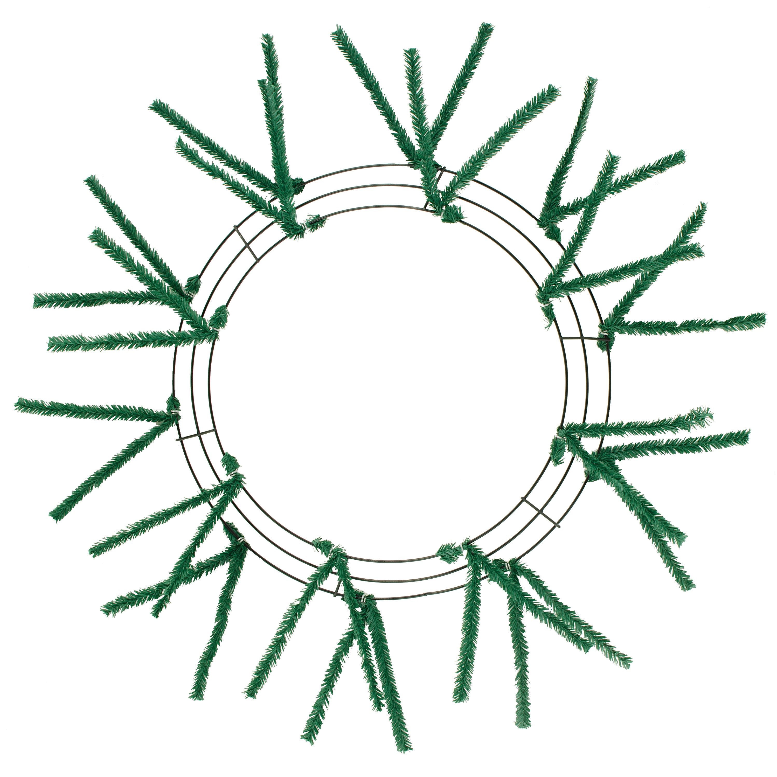 15-24" Tinsel Work Wreath Form: Emerald Item Number: XX750406