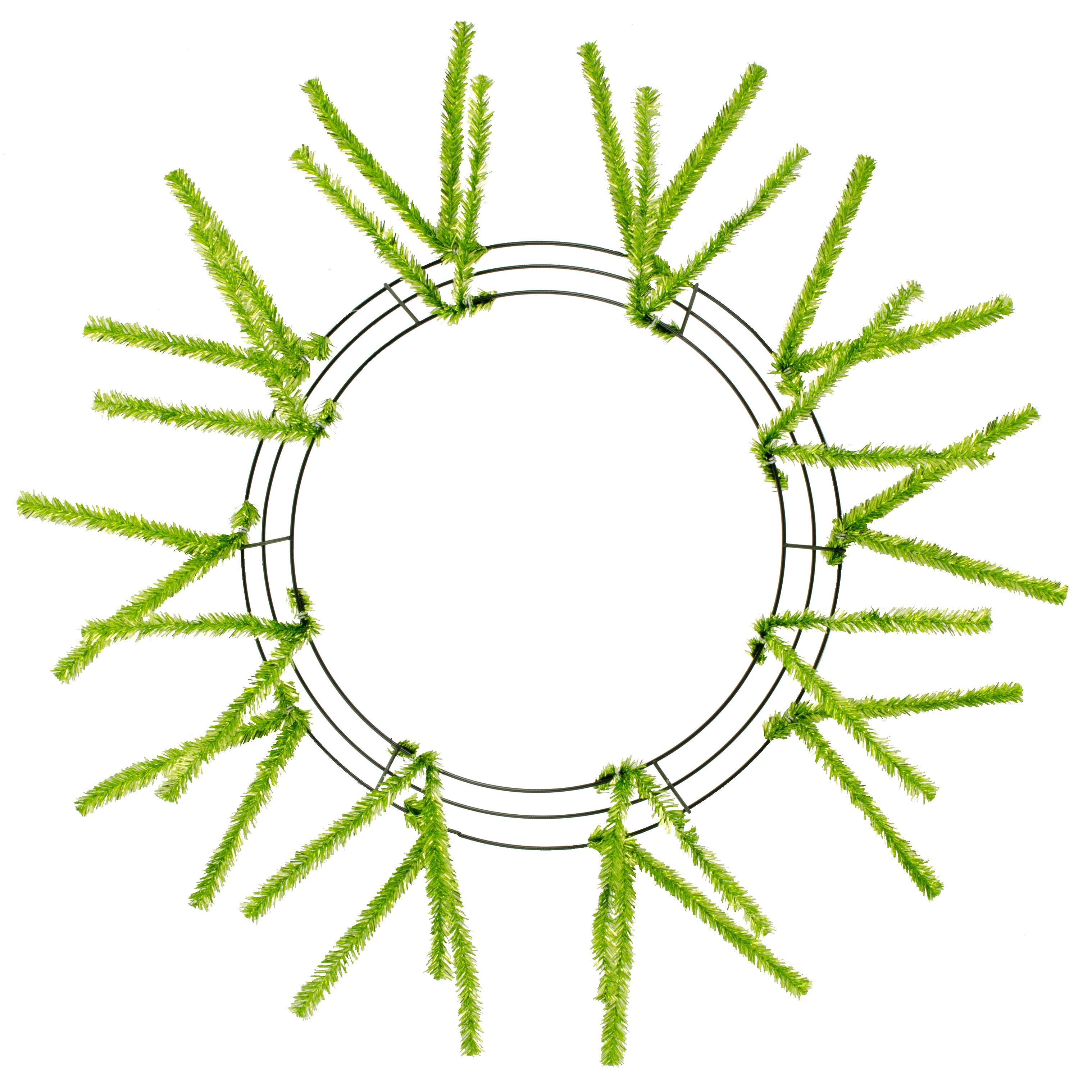 15-24" Tinsel Work Wreath Form: Metallic Lime Green Item Number: XX751137