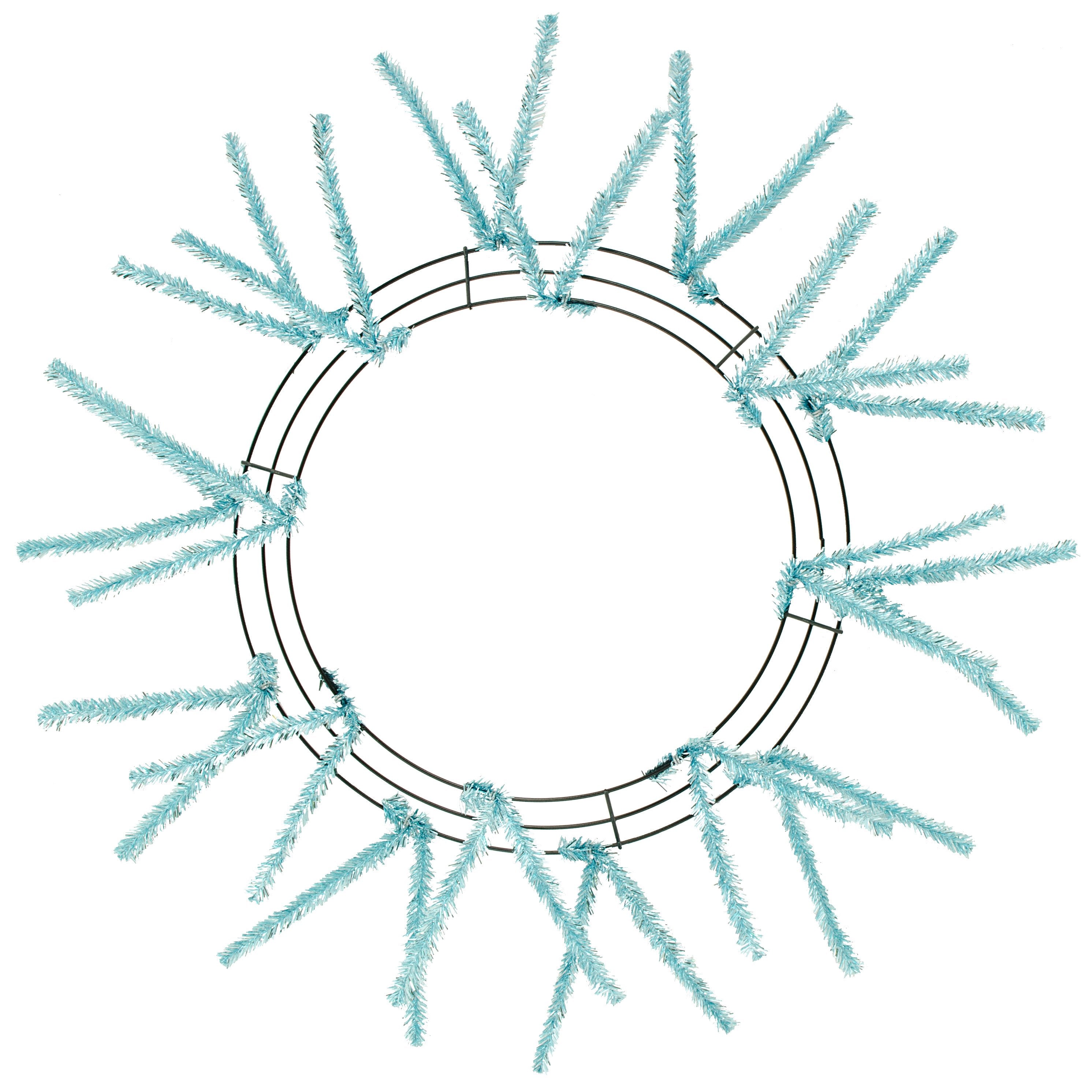 15-24" Tinsel Work Wreath Form: Metallic Turquoise Item Number: XX751130