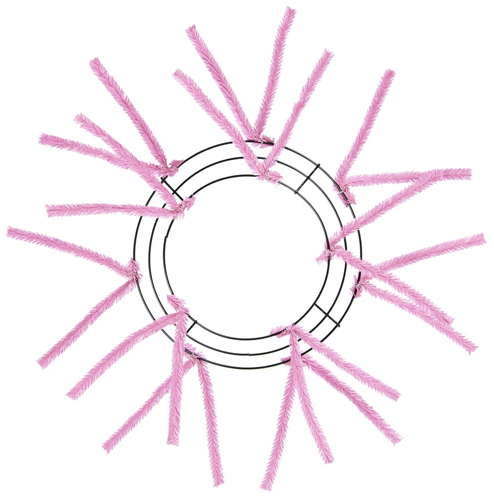 10-20" Tinsel Work Wreath Form: Pink Item Number: XX167822