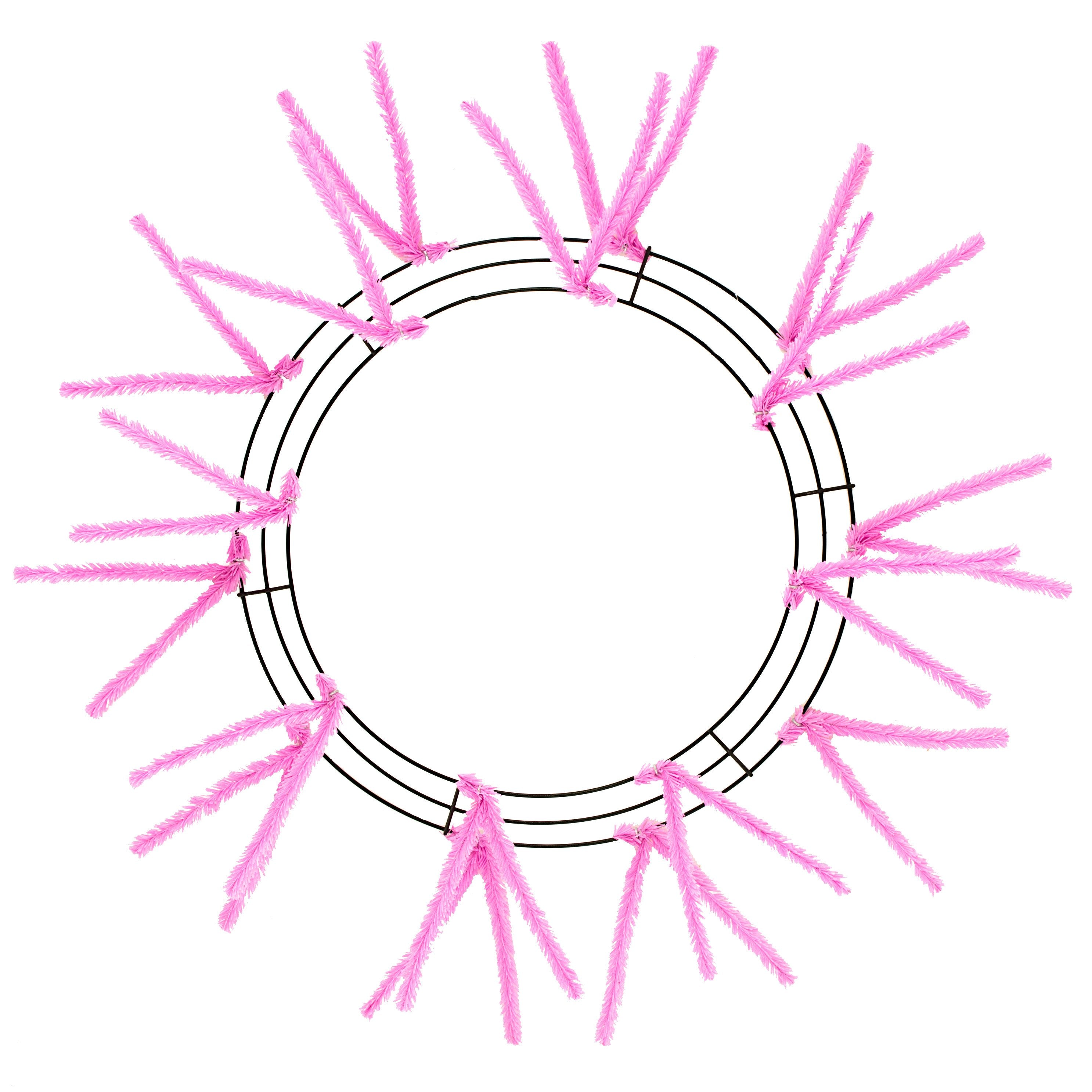 15-24" Tinsel Work Wreath Form: Pink Item Number: XX750422