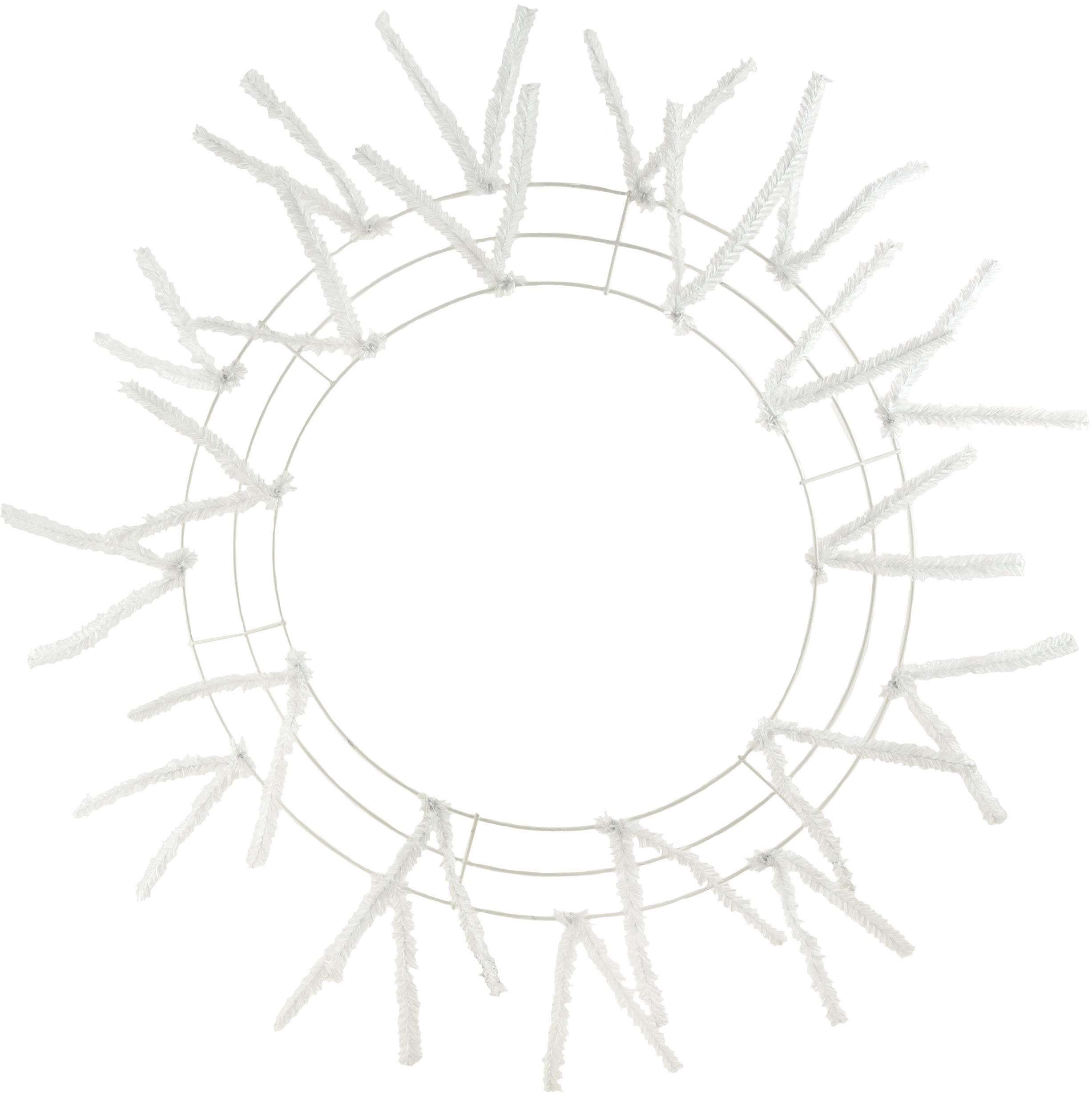 20-30" Tinsel Work Wreath Form: White Item Number: XX750627