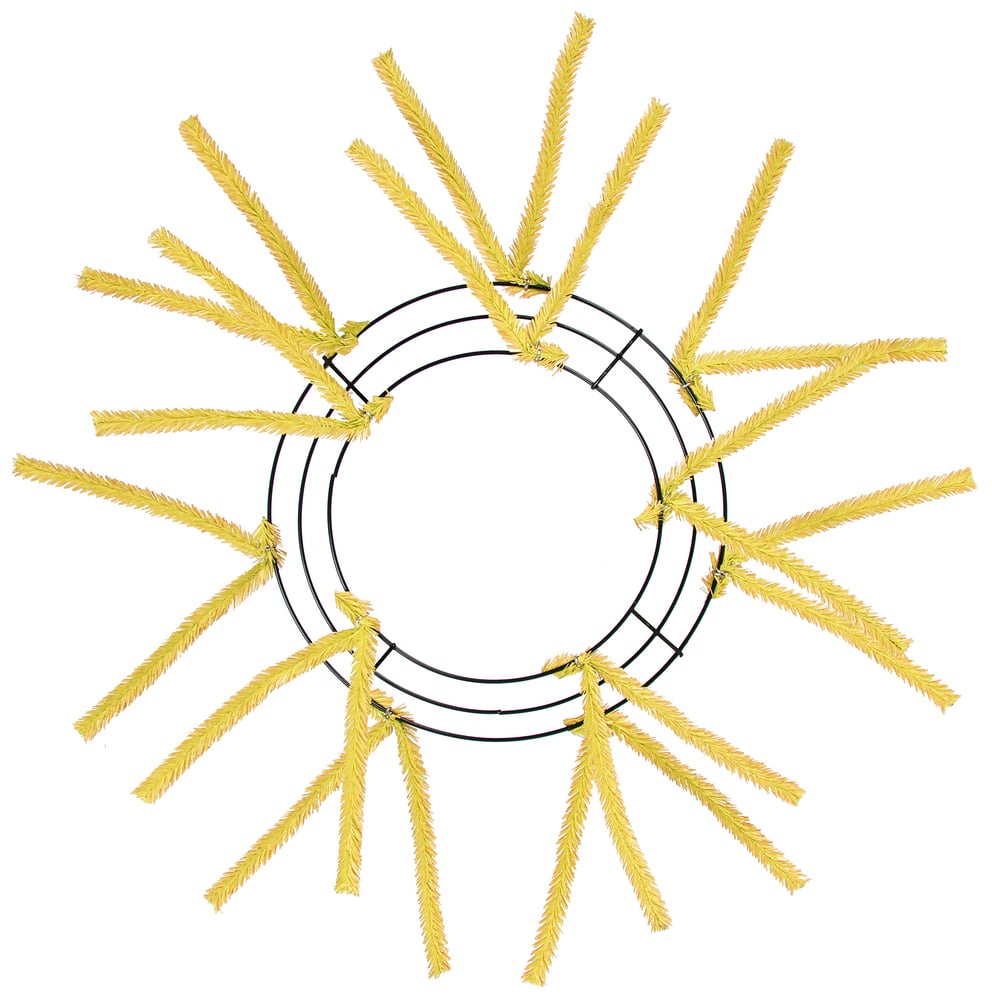 10-20" Tinsel Work Wreath Form: Yellow Item Number: XX167829