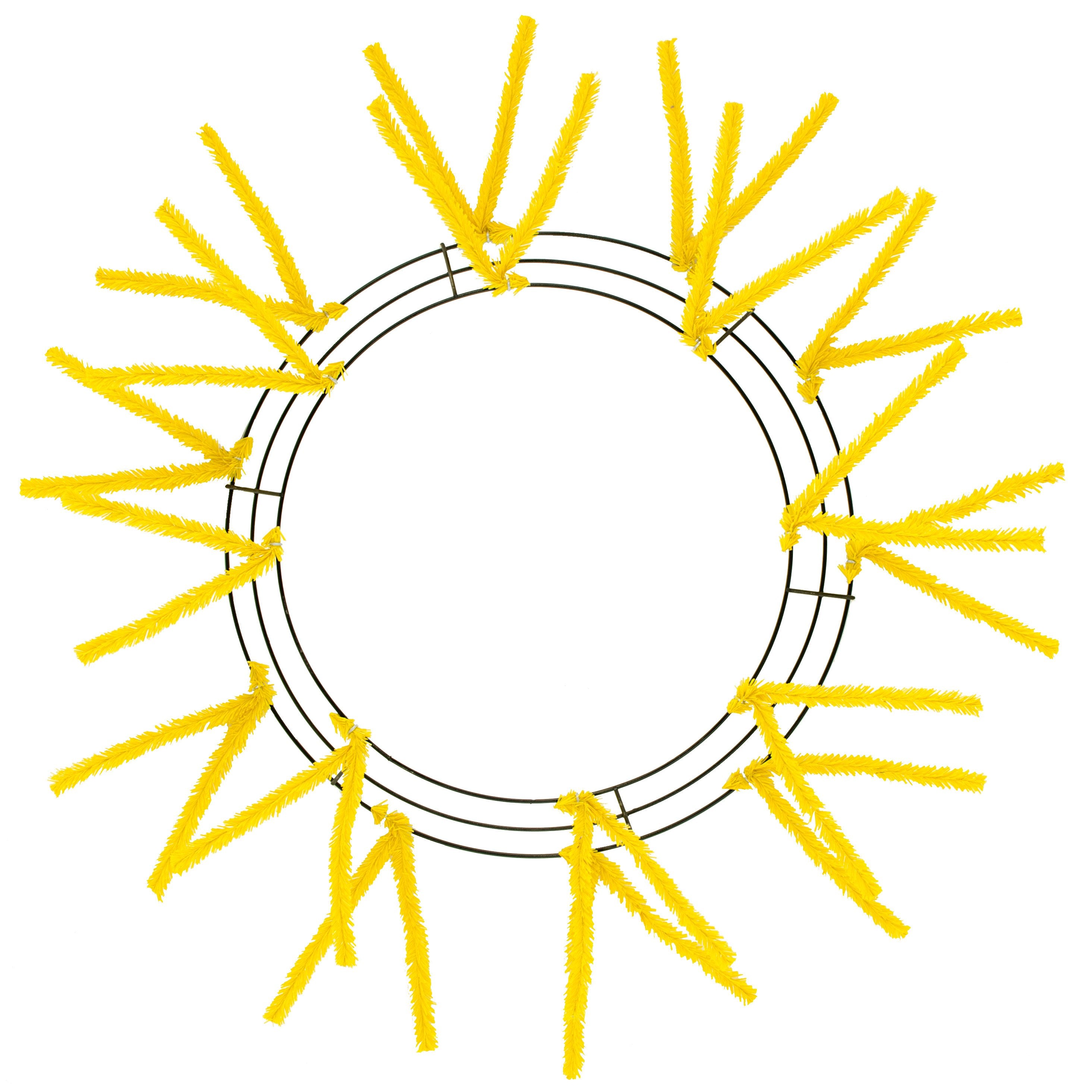 15-24" Tinsel Work Wreath Form: Yellow Item Number: XX750429