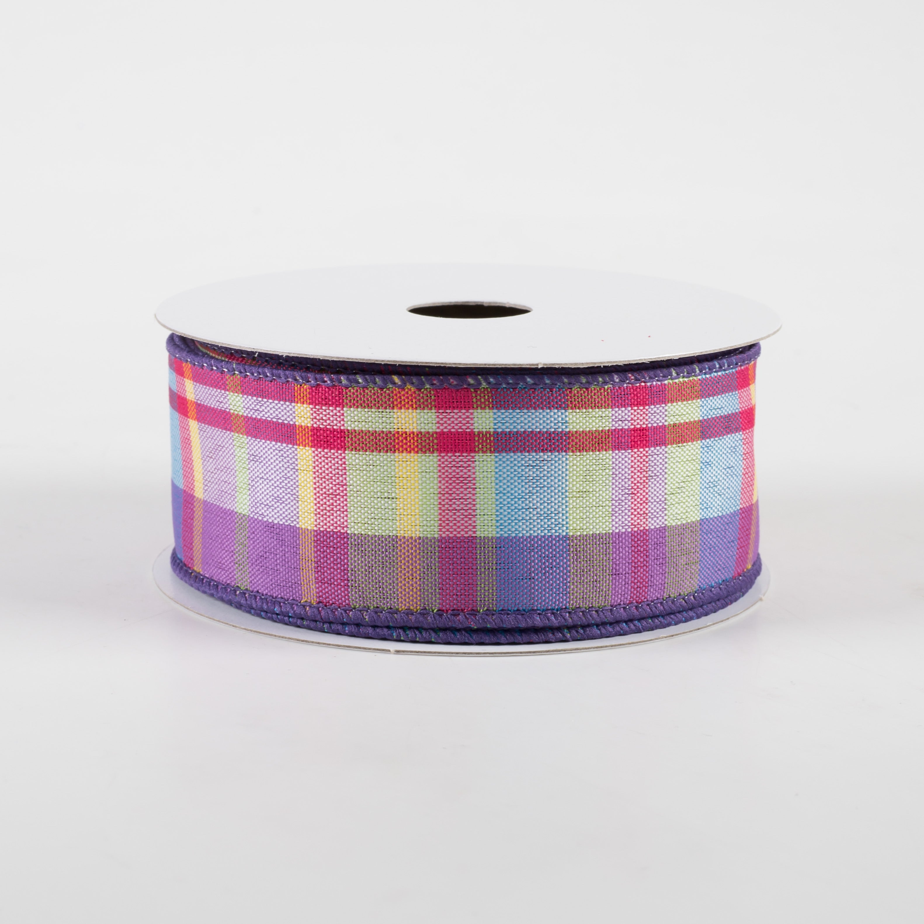 1.5" Toni Plaid Ribbon: Blue, Green, Pink, Yellow (10 Yards)