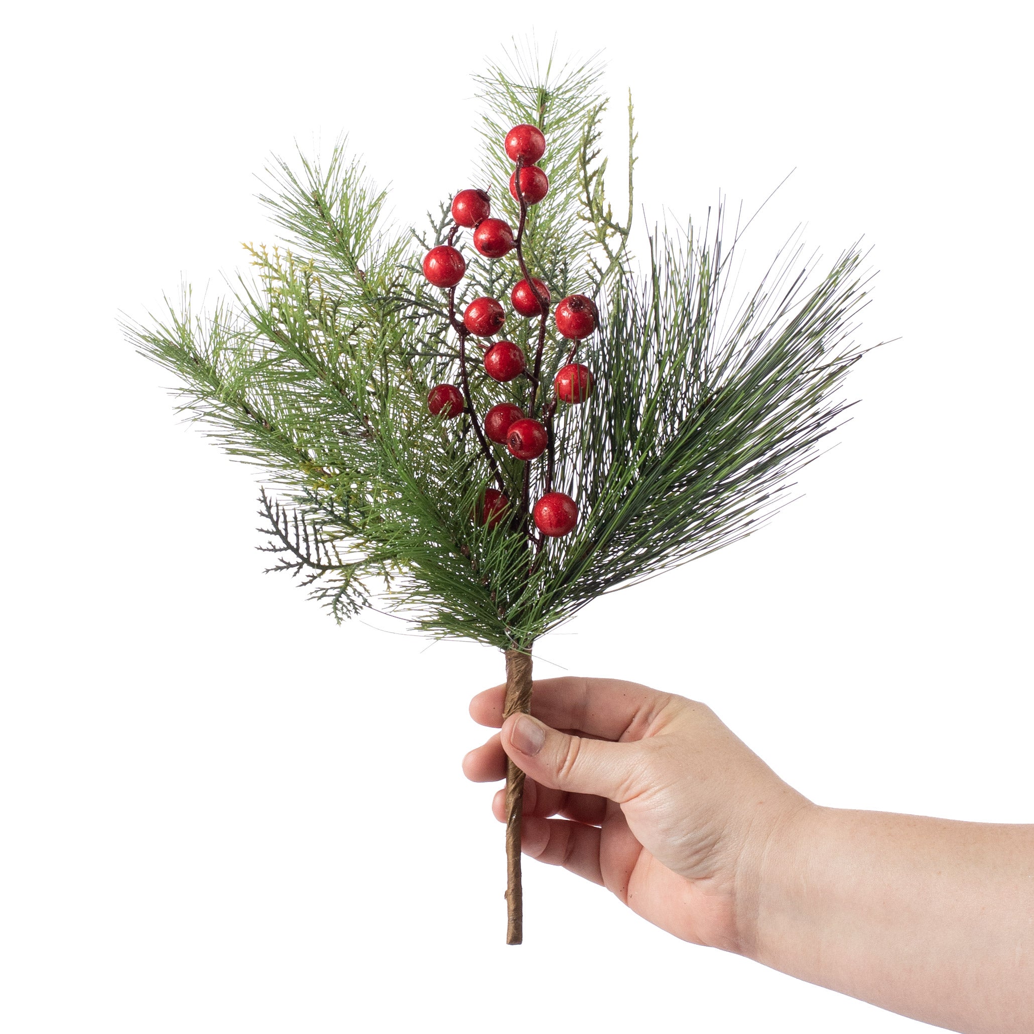 14" Traditional Berry Pine Pick Lifestyle Photo