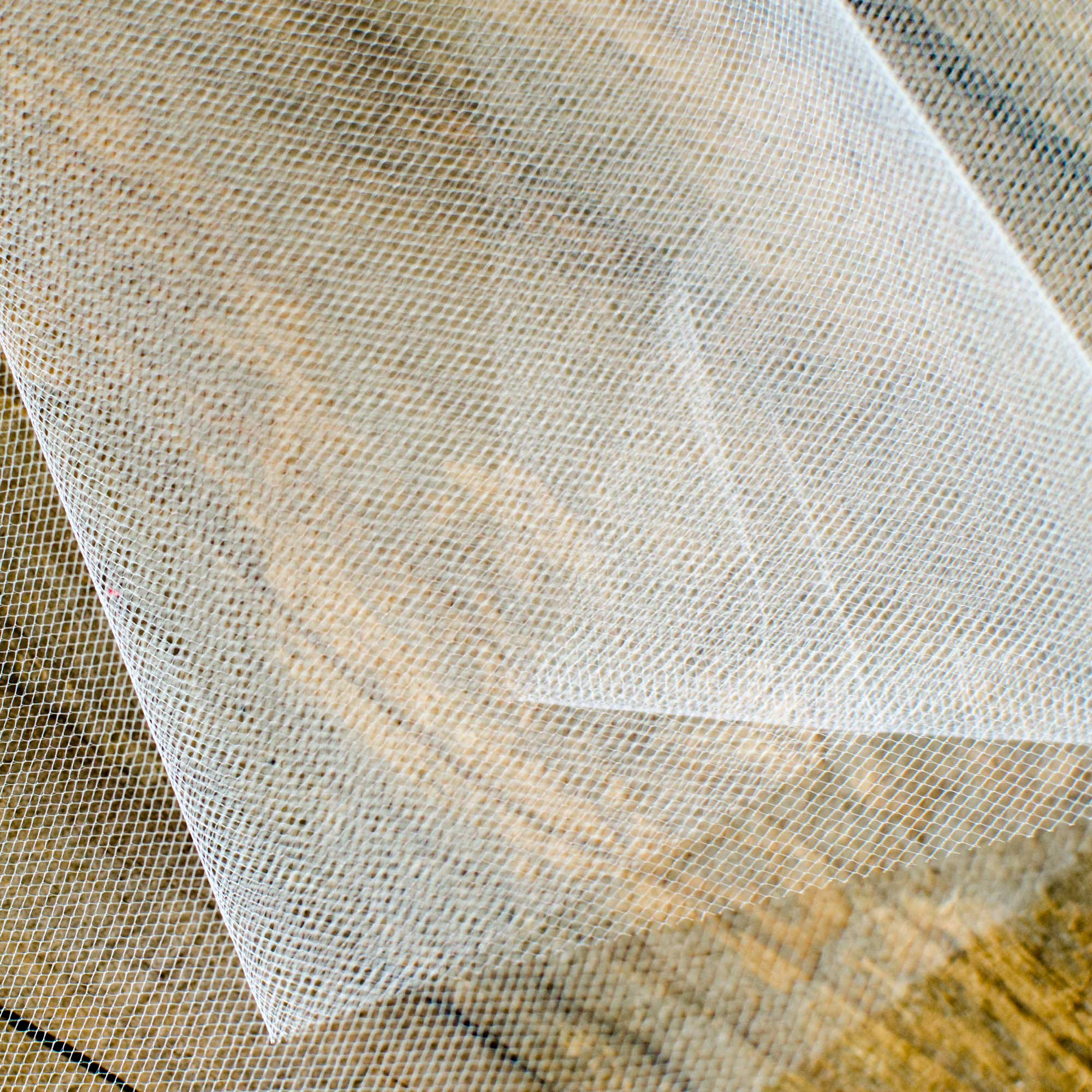 6" Tulle Ribbon: Eggshell (25 Yards) detail photo 3