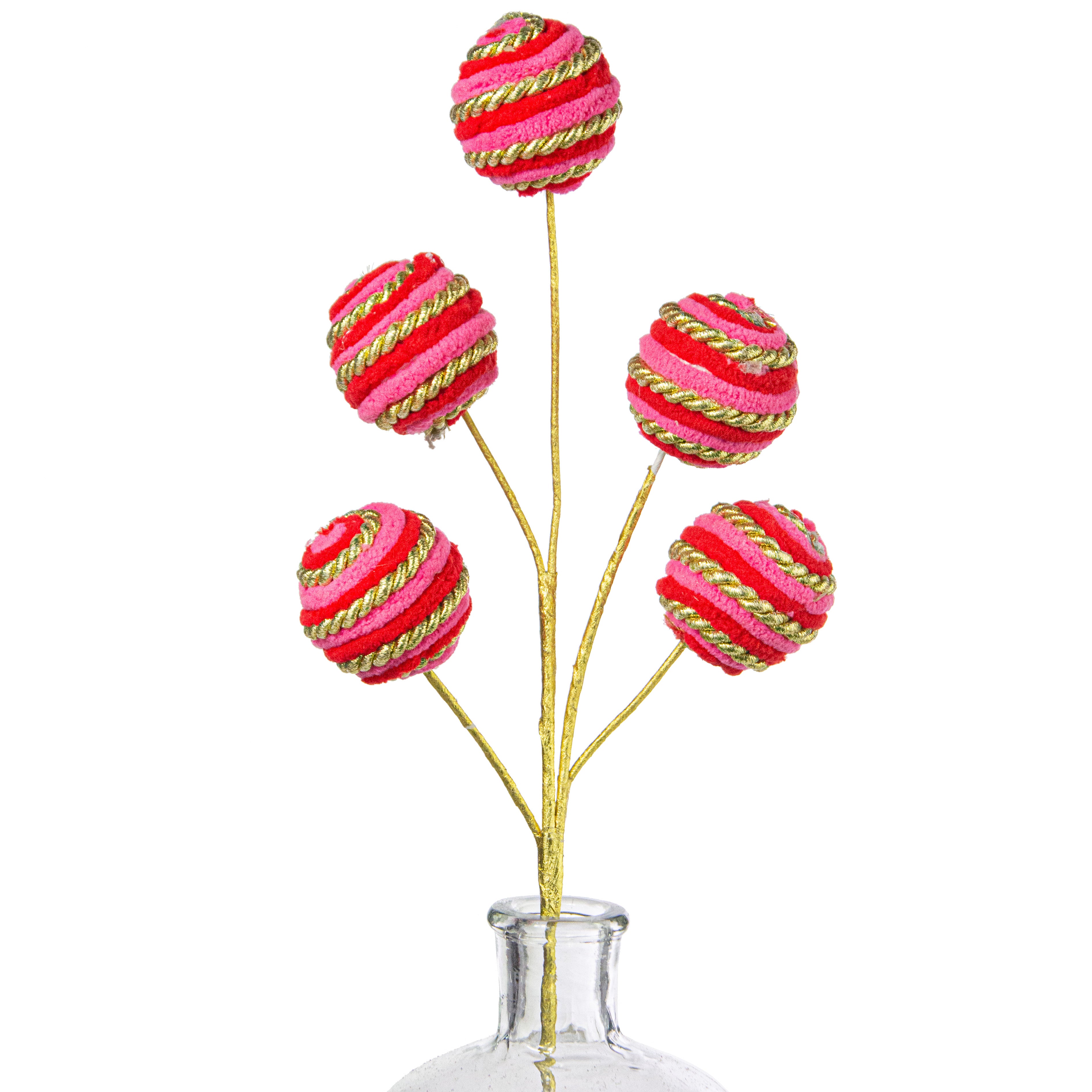 16" Twirl Ball Pick: Red, Pink, Gold Item Number: 85767RDPKGD