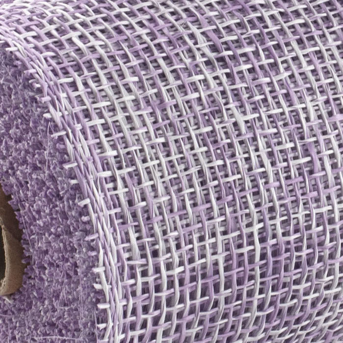 10" Two-Tone Poly Burlap Mesh: Lavender & White Lifestyle Photo
