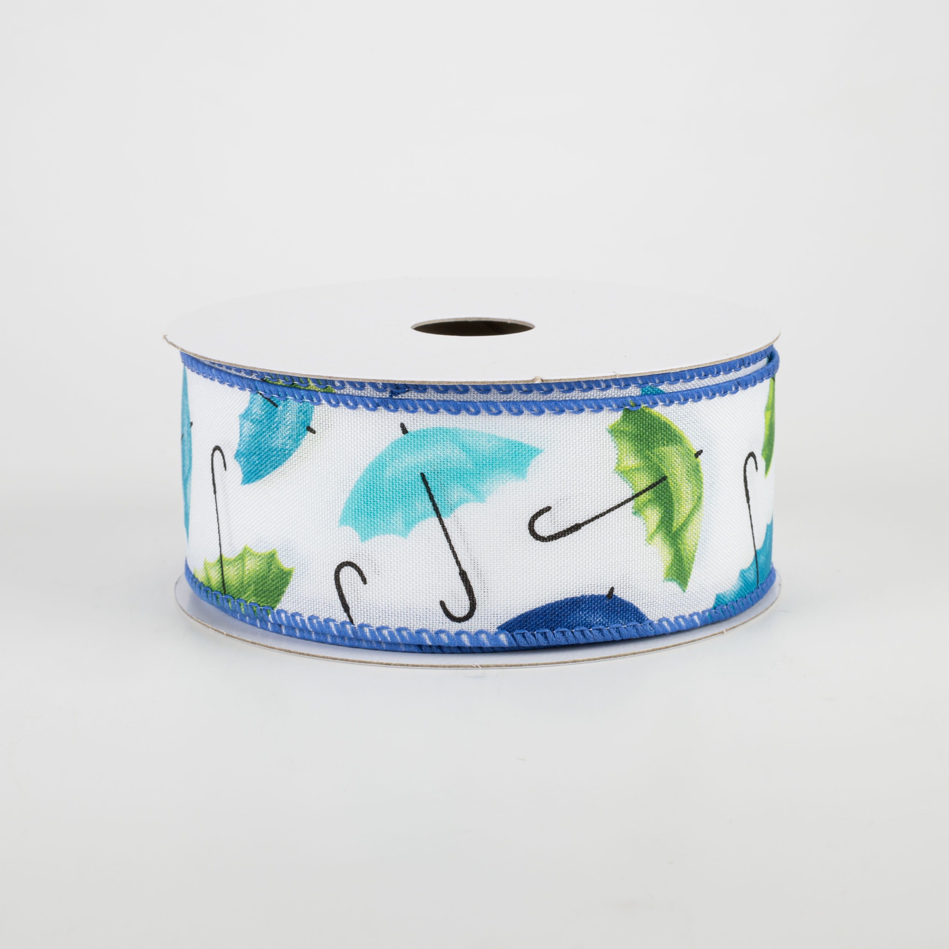 1.5" Umbrella Ribbon: Blue & Green (10 Yards) Item Number: 41141-09-27