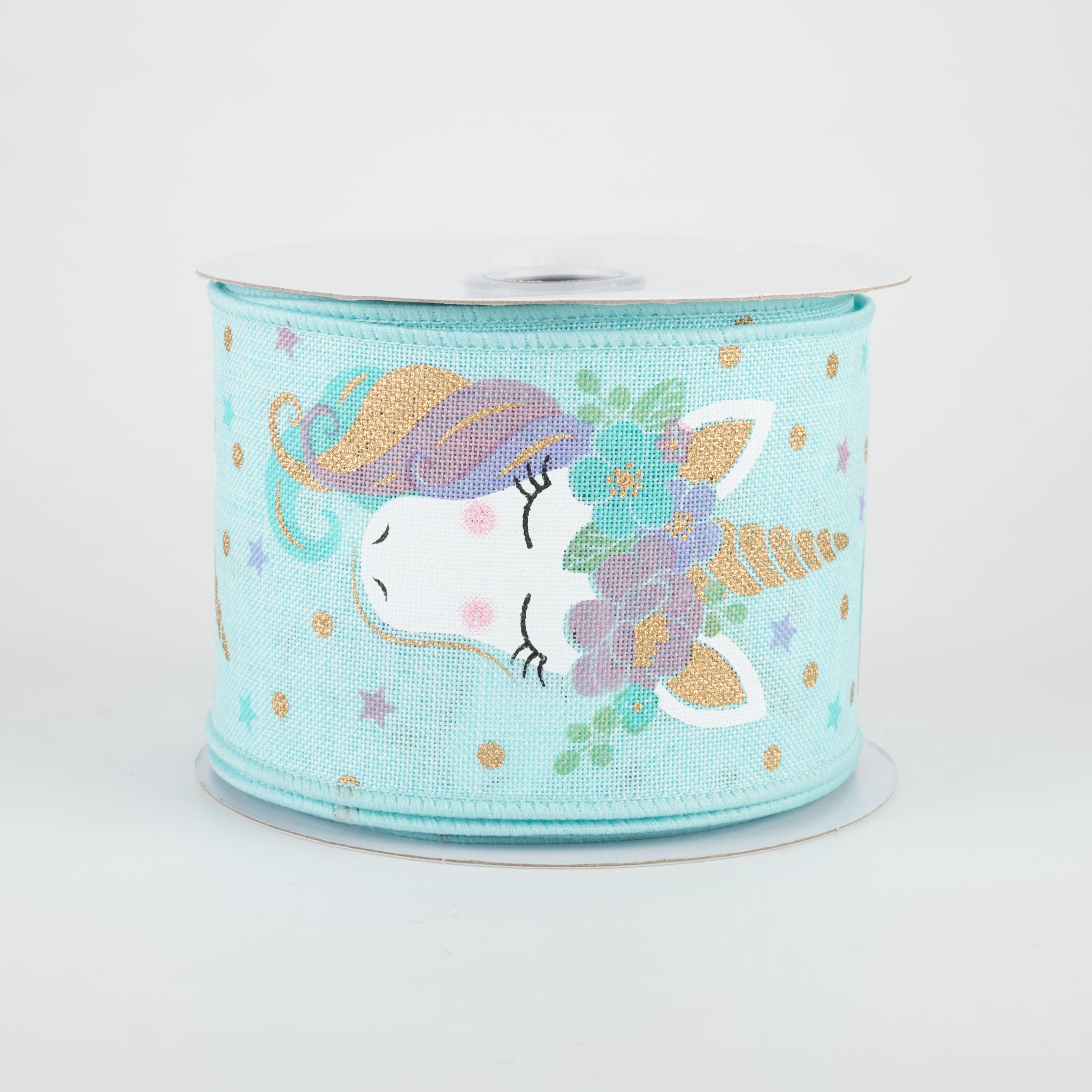 2.5" Unicorn Ribbon: Ice Blue (10 Yards)