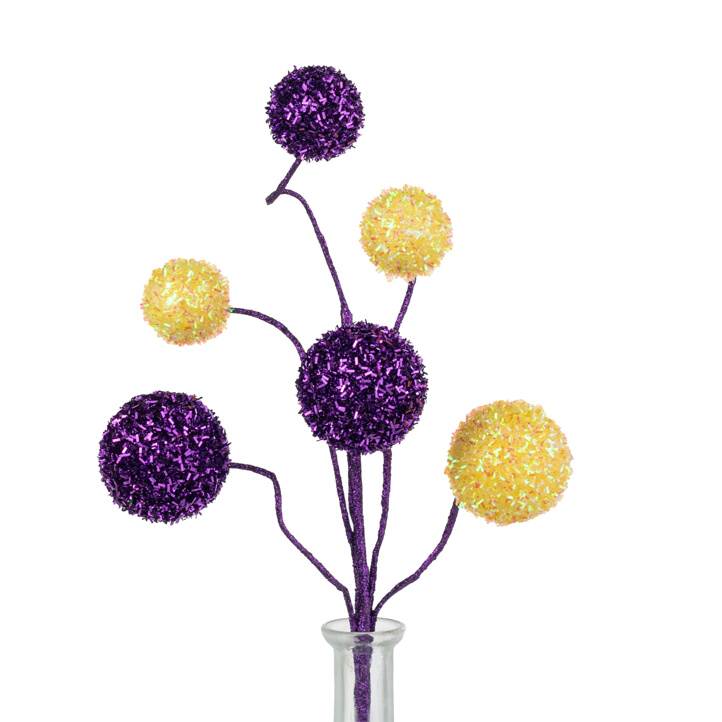20" V-Cut Foil Ball Spray: Purple & Golden Yellow Item Number: XS1310K9